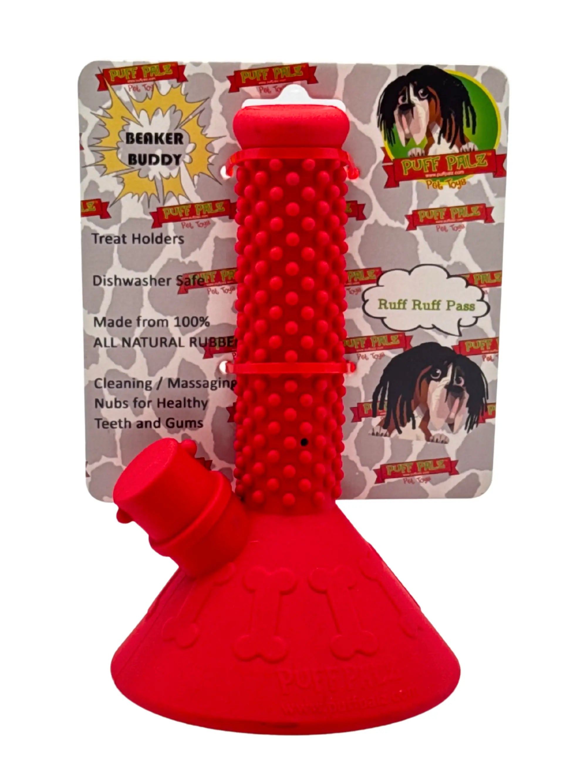 PUFF PALZ Beaker Buddy Hundespielzeug in Bong-Form