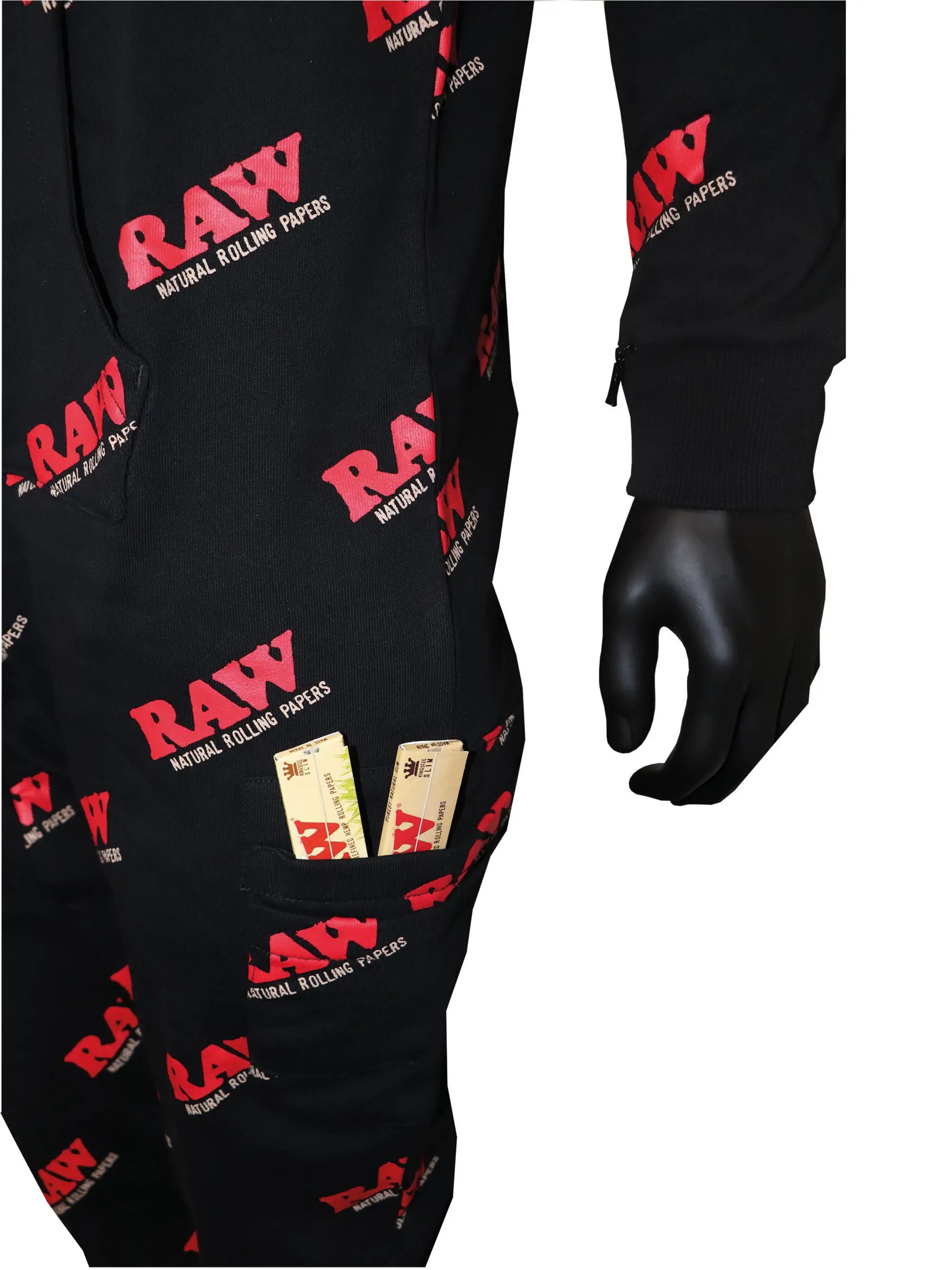 RAW Black Onesie – Schwarz/Rot