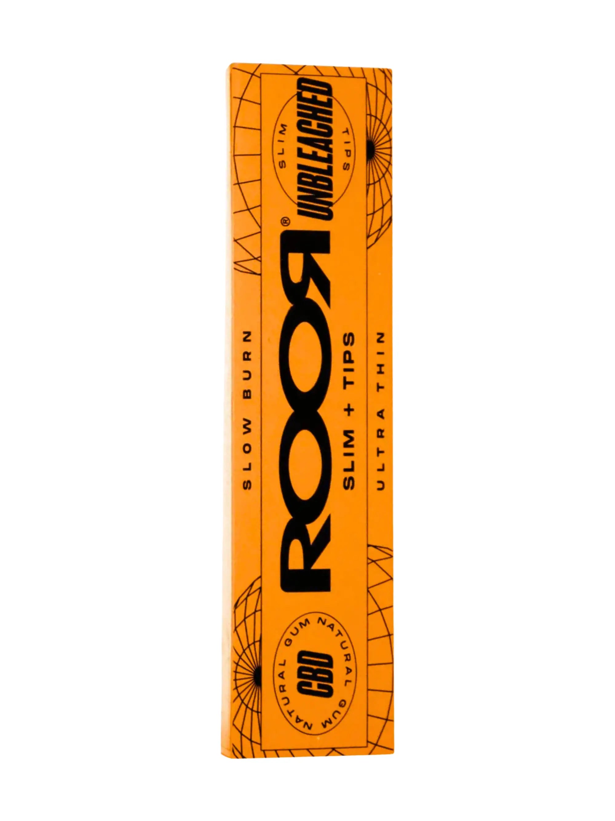 ROOR Unbleached Ultra Slim KSS Papers + Filtertips Display 32 Hefte