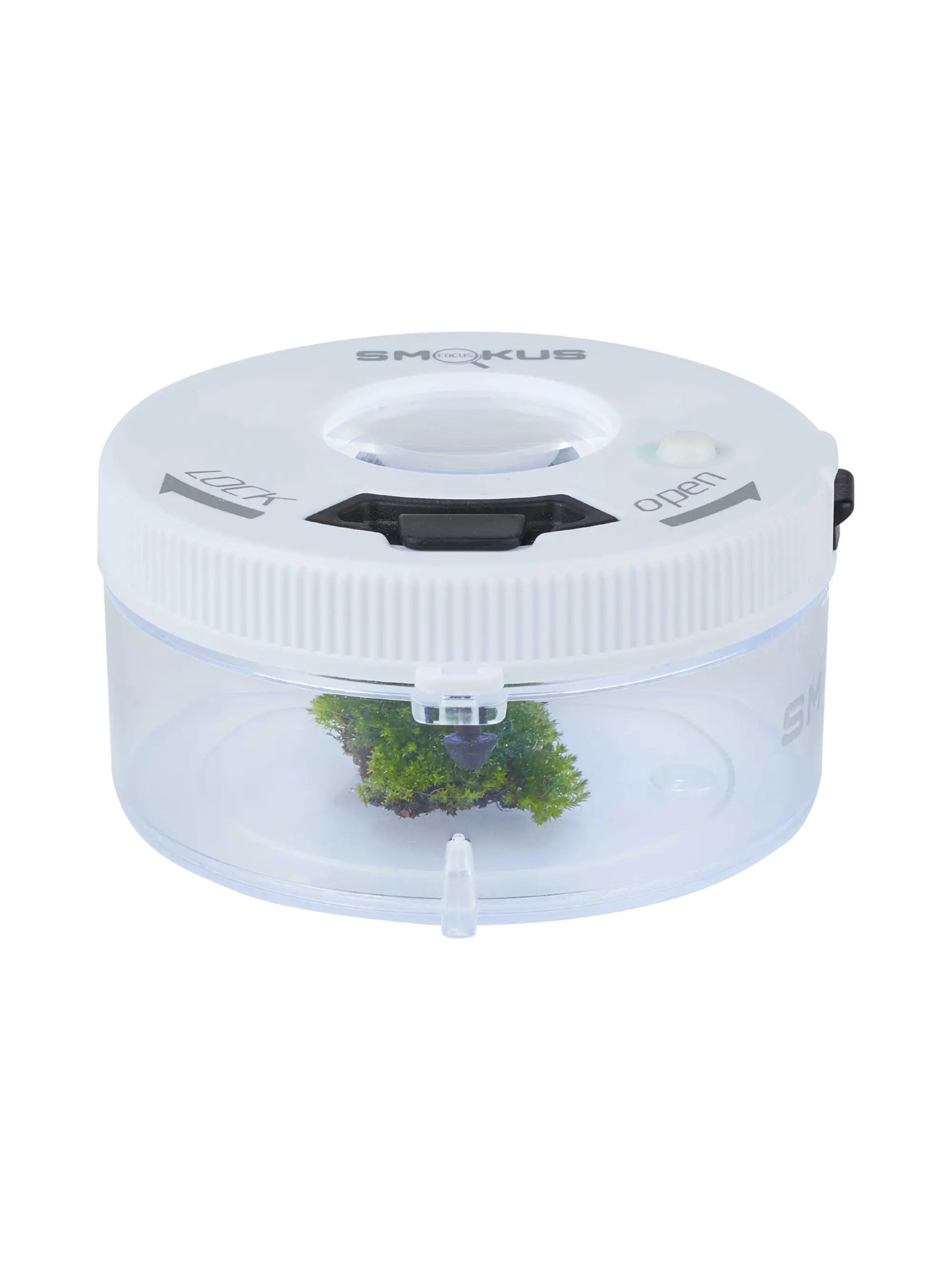 Smokus Focus Jetpack Aufbewahrungsglas mit LED & Lupe