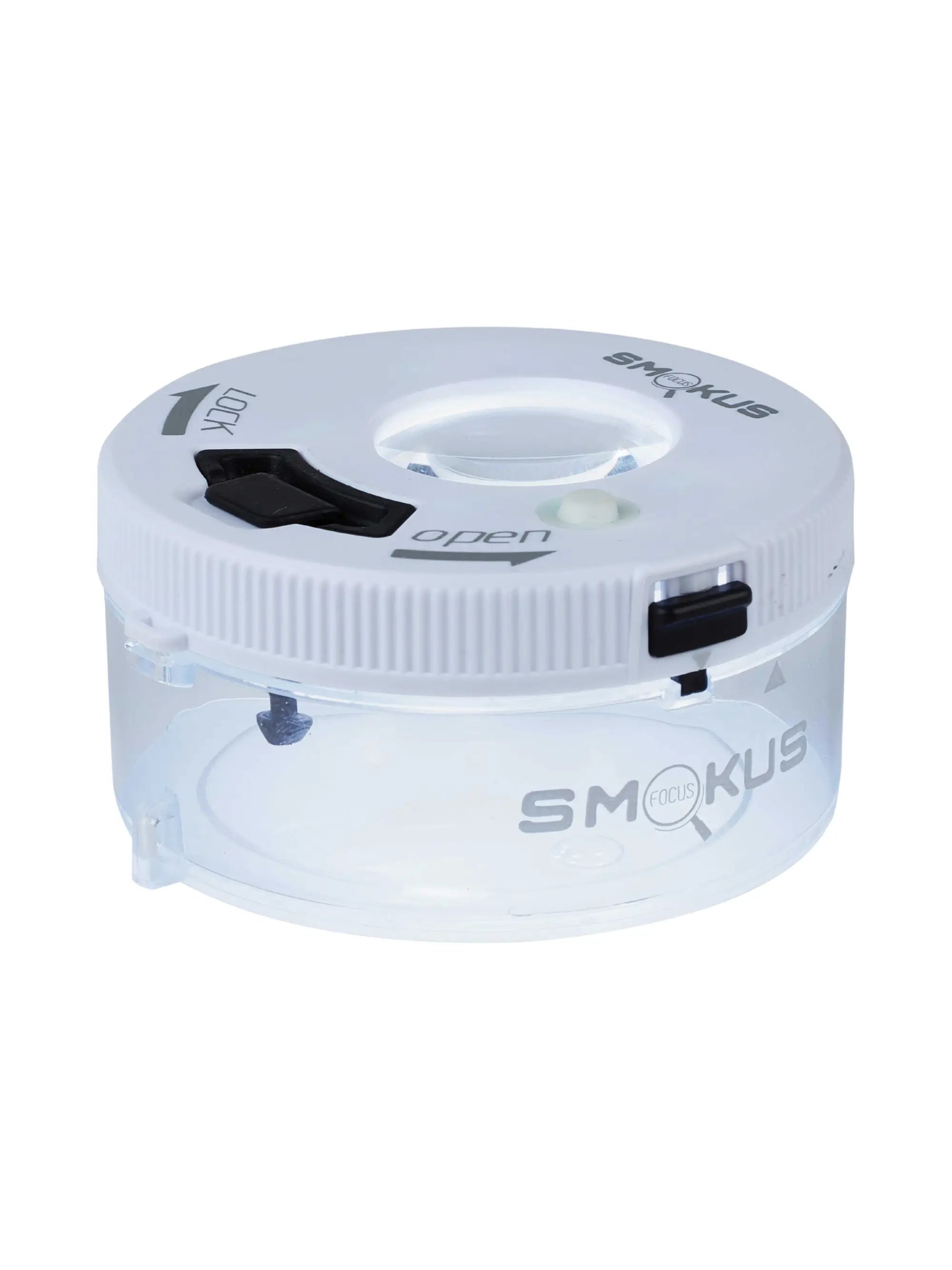 Smokus Focus Jetpack Aufbewahrungsglas mit LED & Lupe