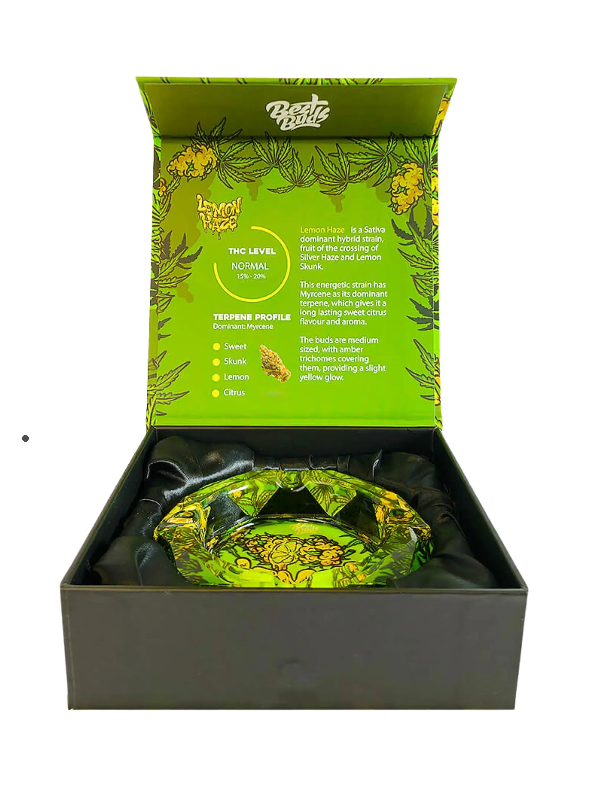 Best Buds Crystal Aschenbecher mit Geschenkbox Lemon Haze