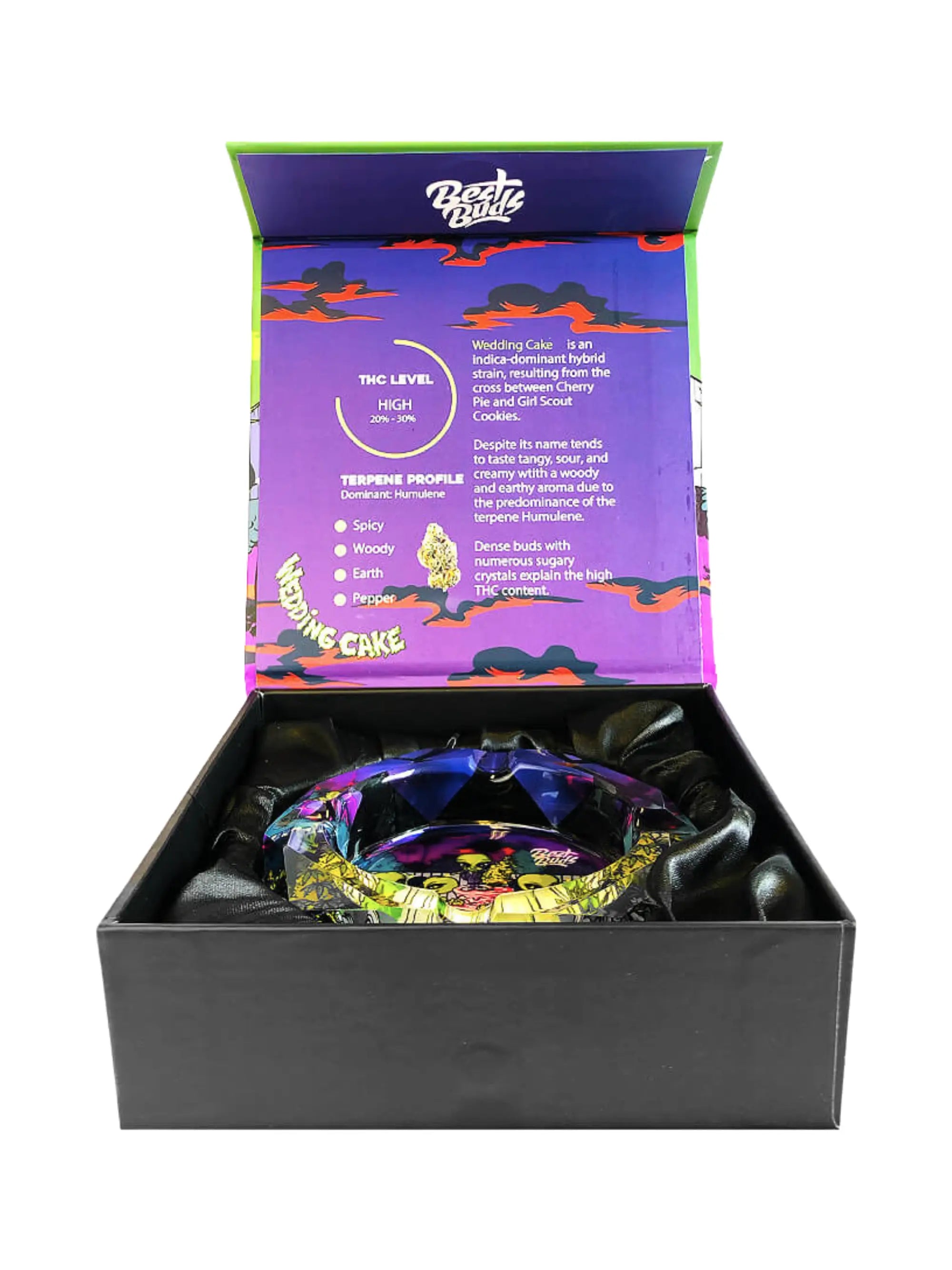 Best Buds Crystal Aschenbecher mit Geschenkbox Wedding Cake