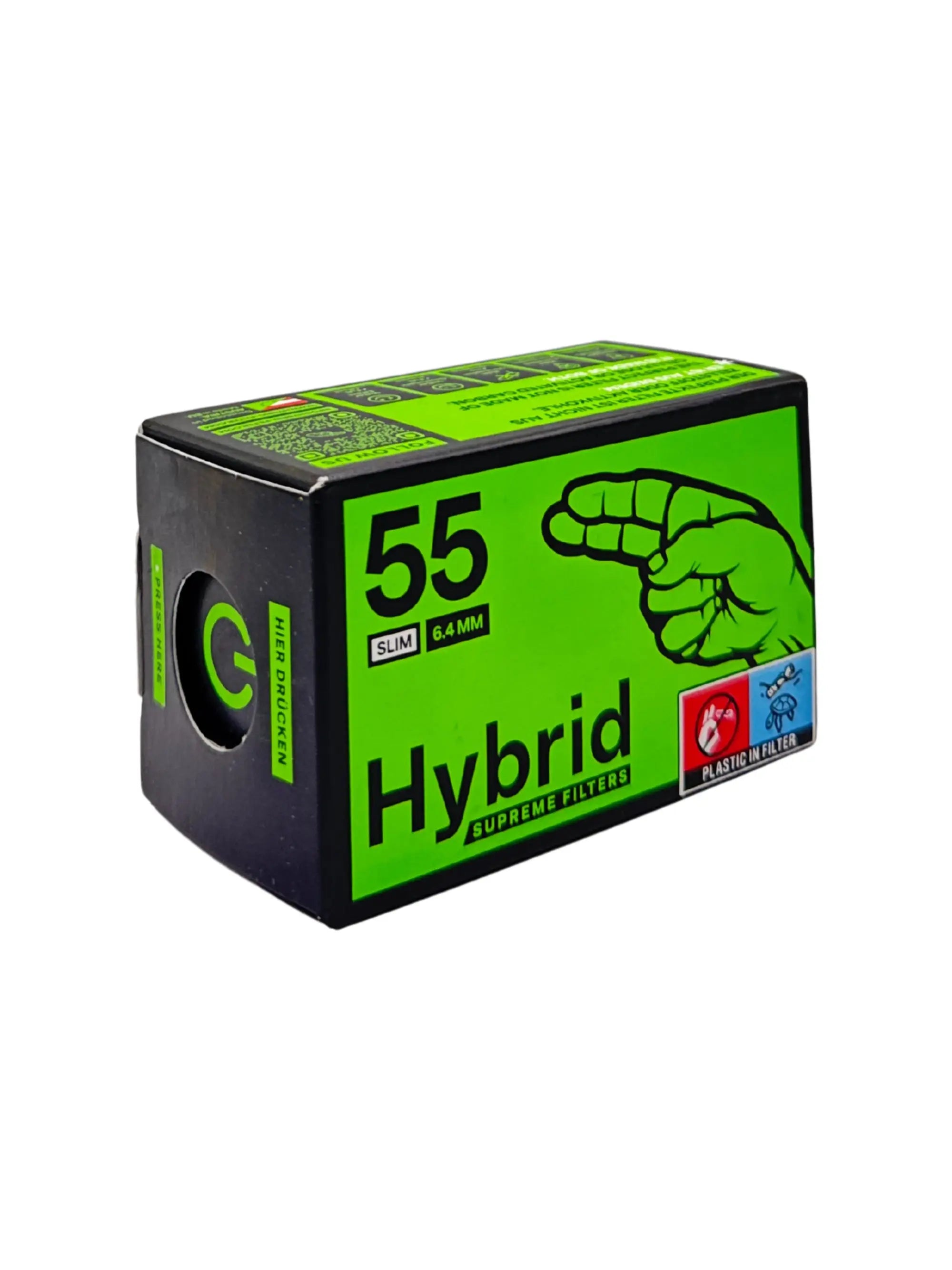 Hybrid Supreme Aktivkohlefilter Classic Box Ø 6,4 mm 55 Stück