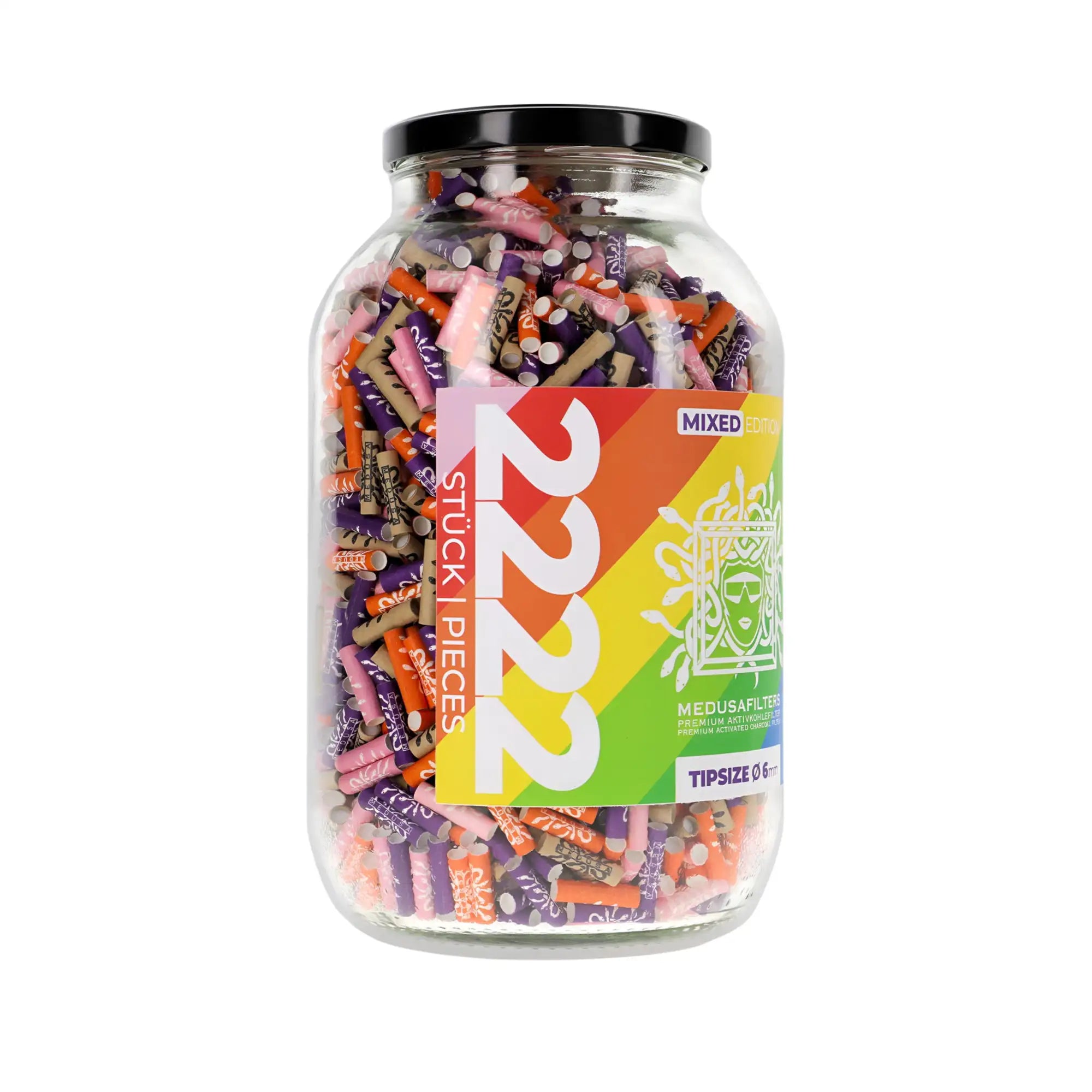 Medusafilters Aktivkohlefilter ø 6mm Mixed Edition 2222 Stück im Glas