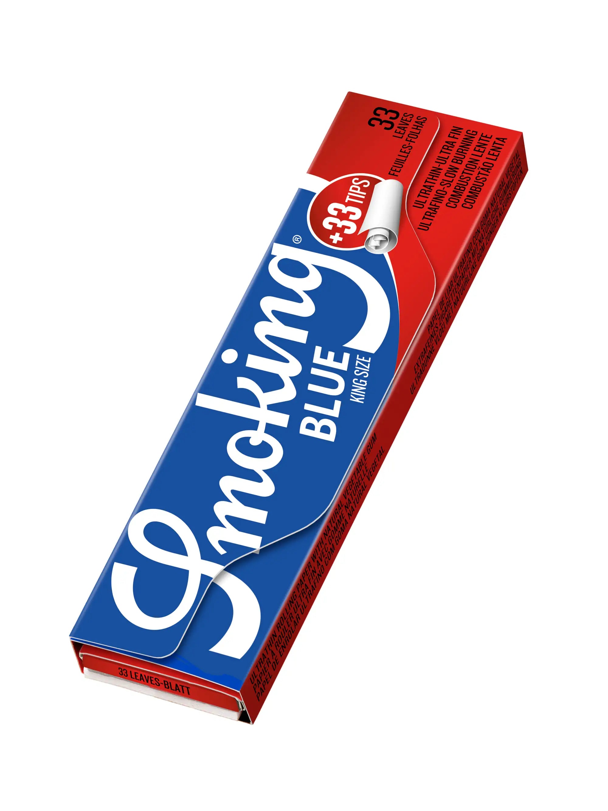 Smoking Blue King Size Papers + Tips 33 Blatt