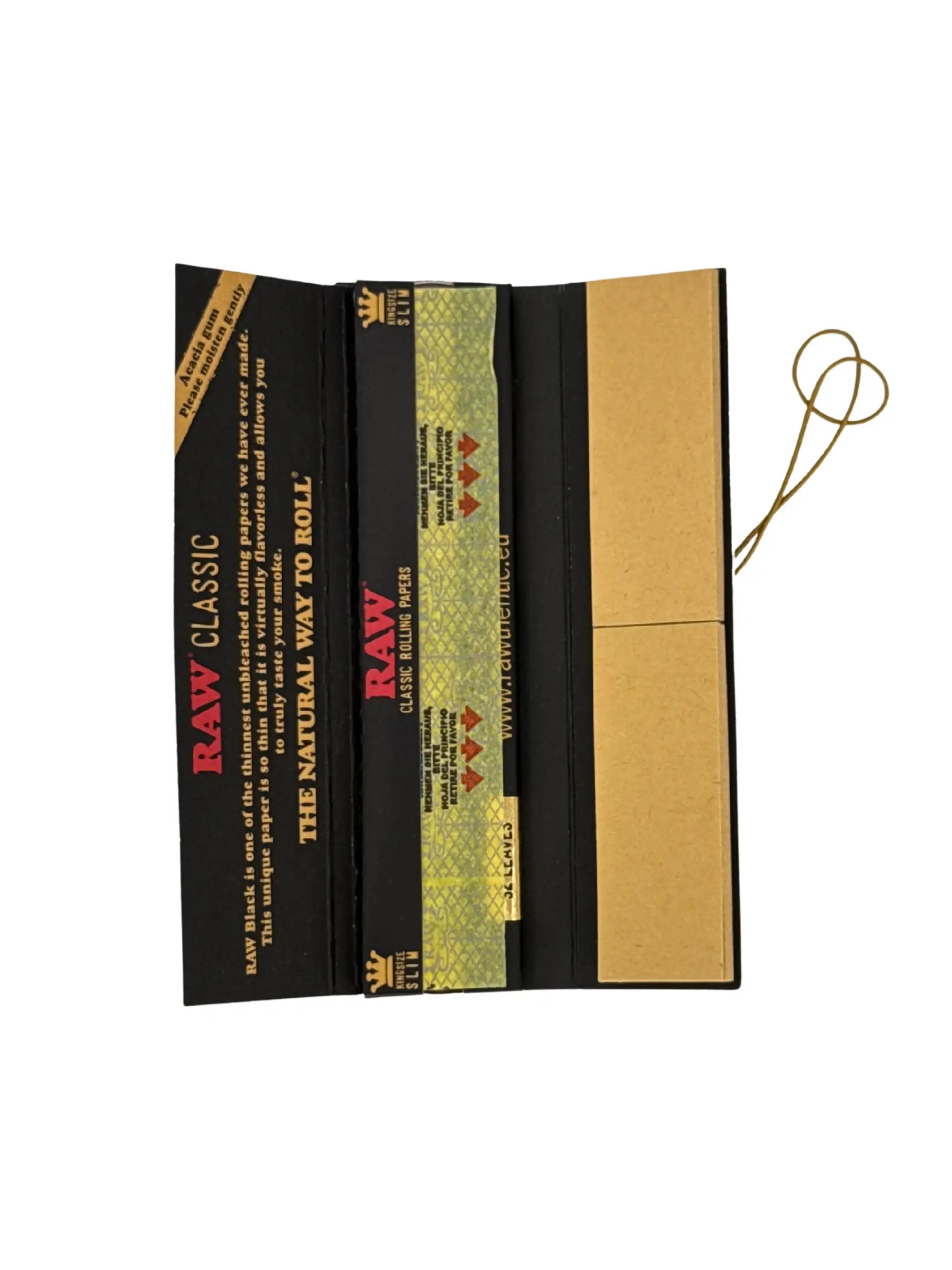 RAW Black Connoisseur King Size Slim + Tips Display 24 Hefte