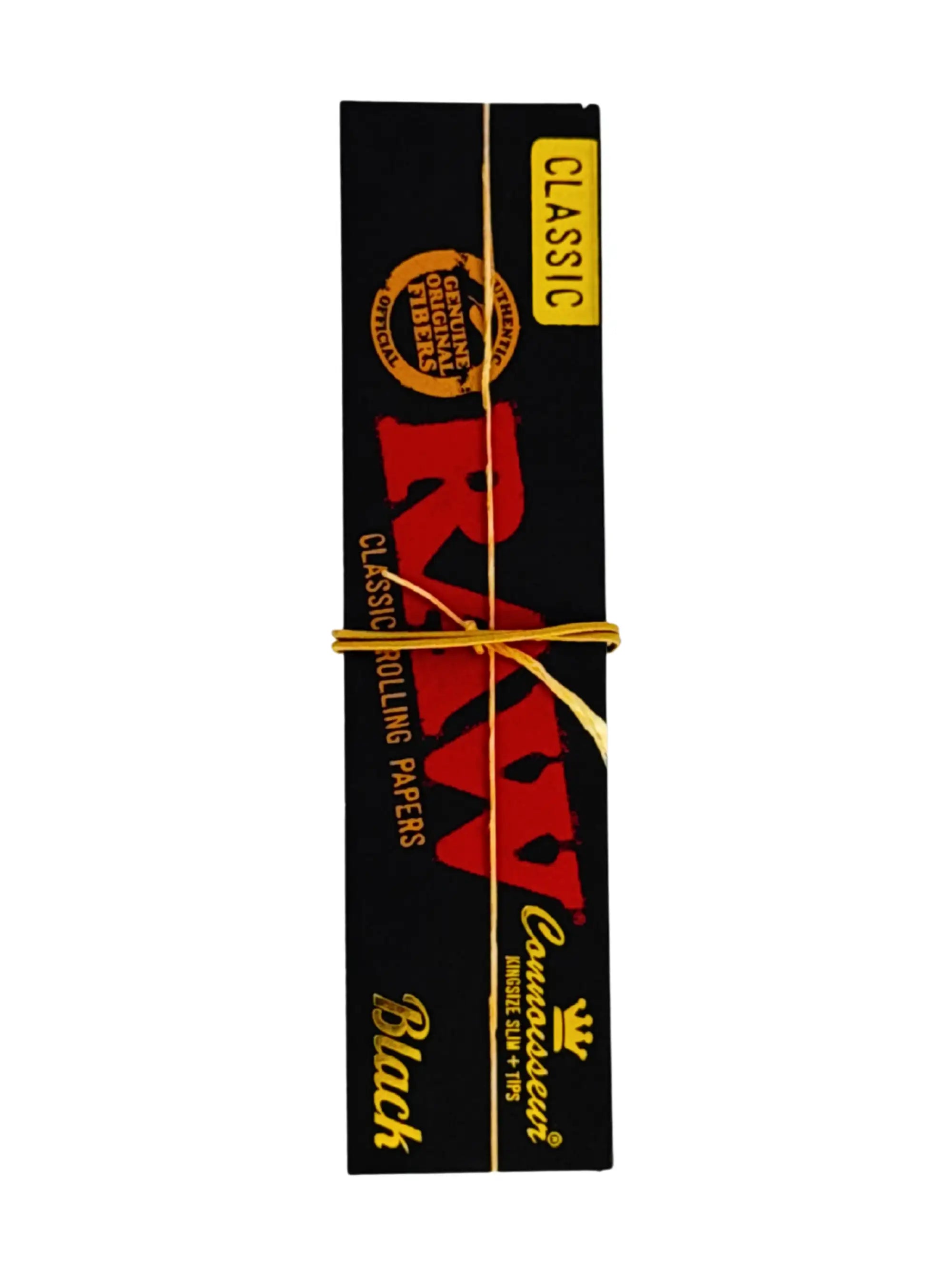 RAW Black Connoisseur King Size Slim + Tips Display 24 Hefte