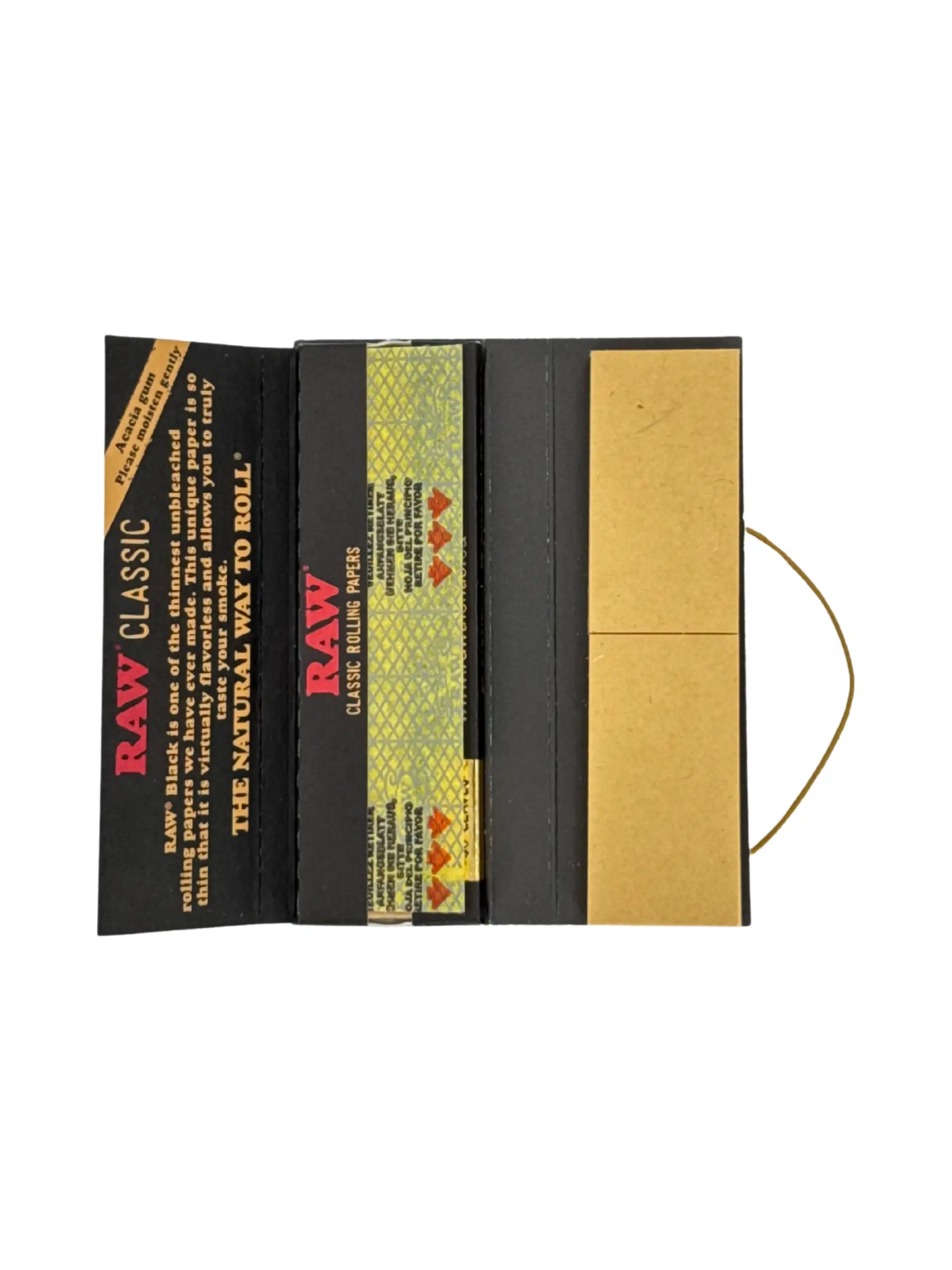 RAW Black Connoisseur Papers 1 1/4 Size 50 Blatt + Tips