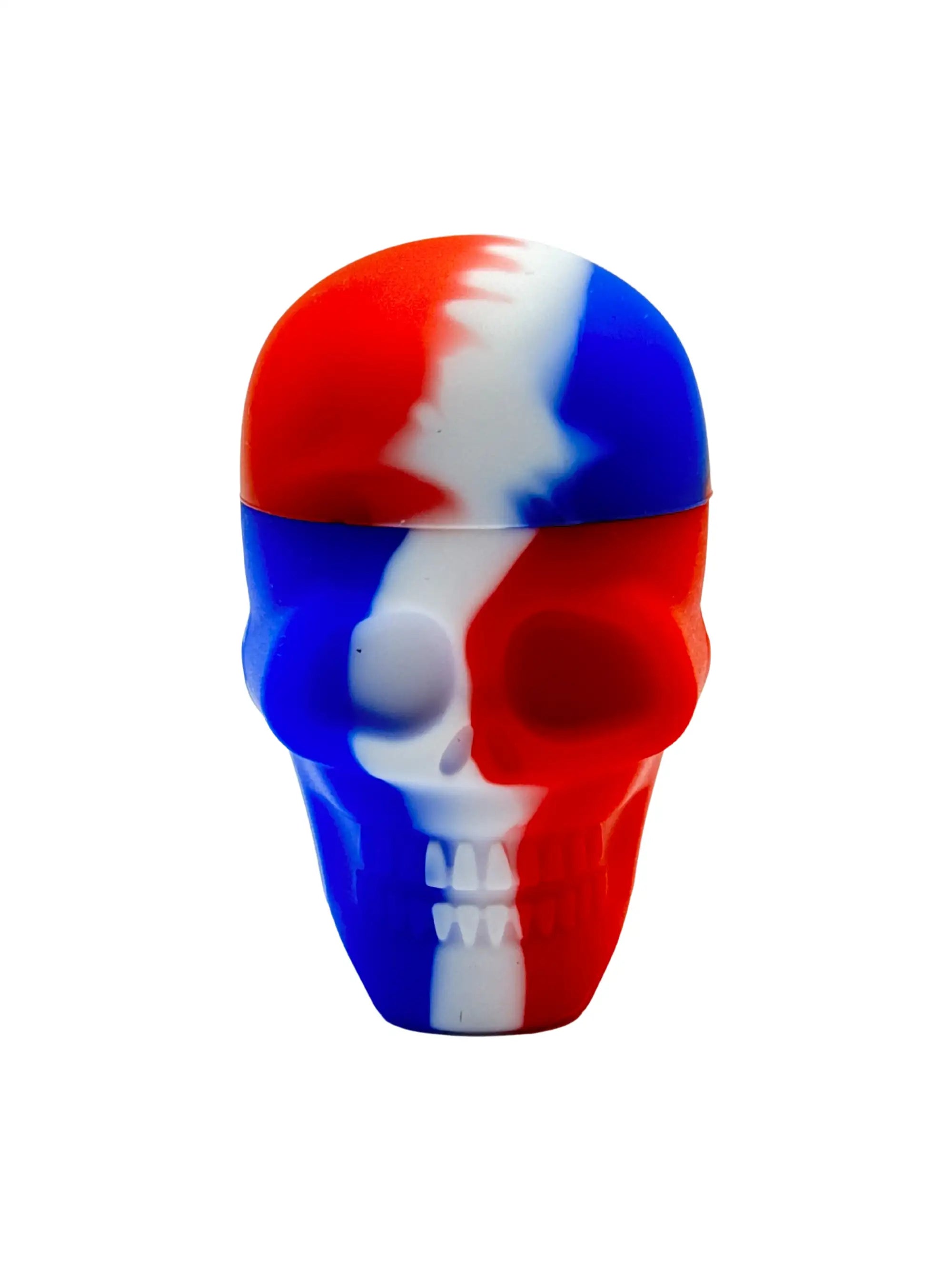 Qnubu Silikonbehälter Lion Skull Blau Weiß Rot Ø 40 mm