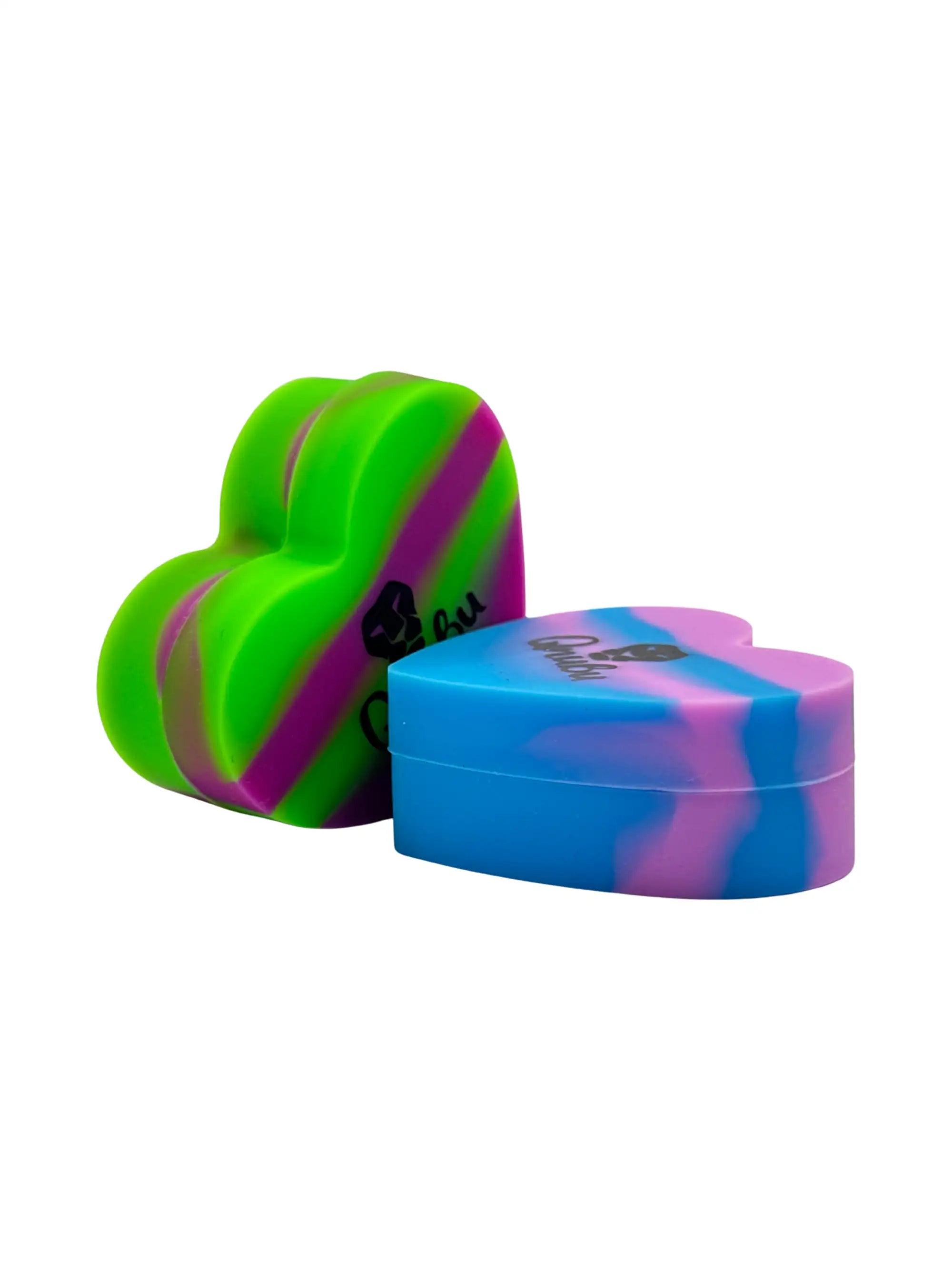 Qnubu Silikonbehälter Lion Heart Grün-Pink / Blau-Rosa