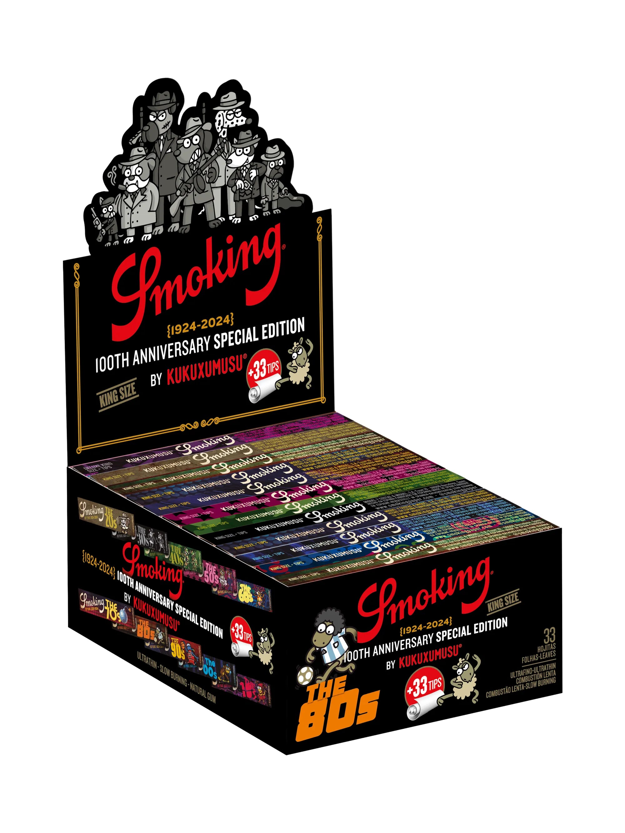 Smoking Kukuxumusu King Size Papers + Tips (Centenary Edition) Display 24 Hefte