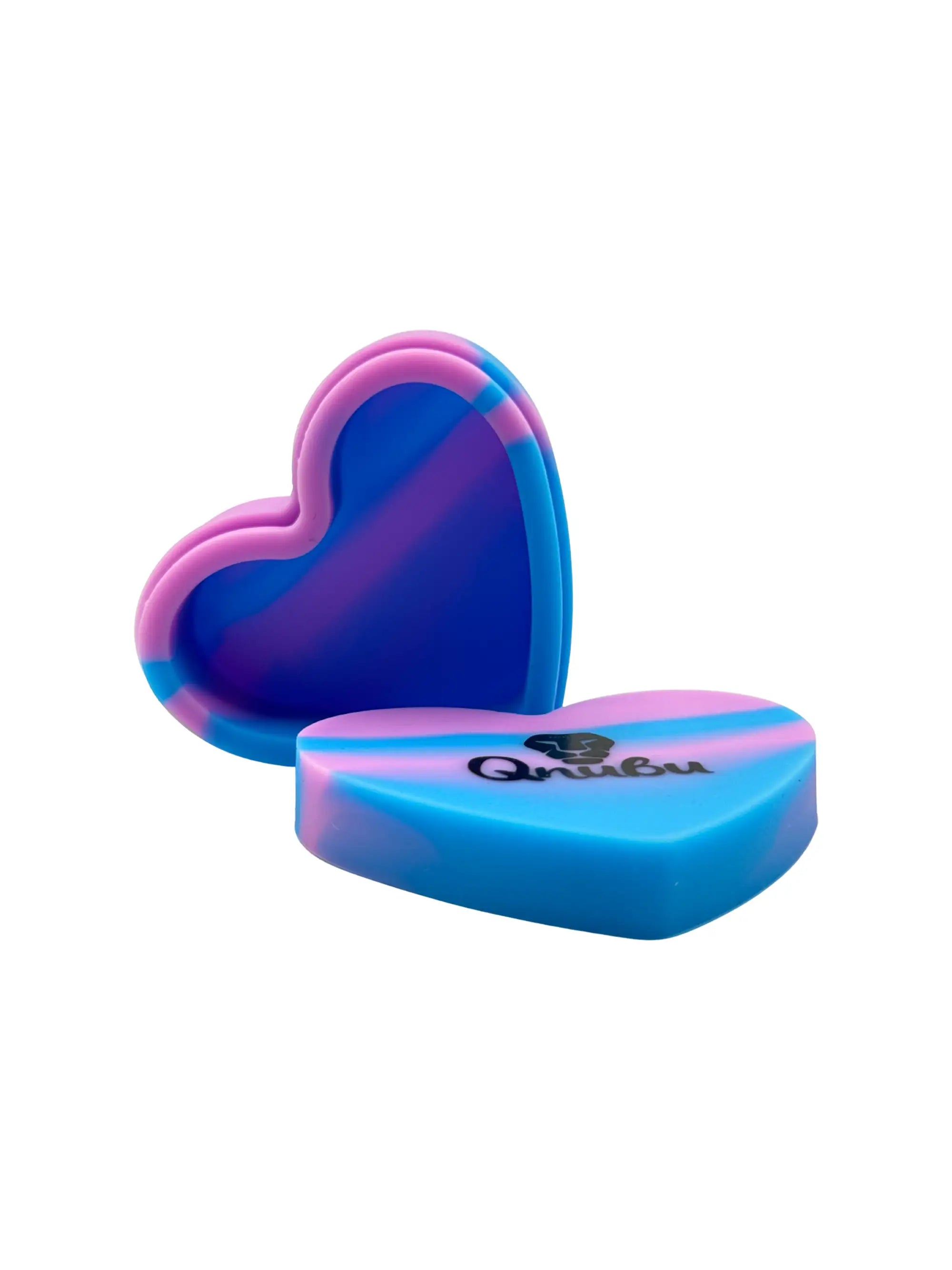 Qnubu Silikonbehälter Lion Heart Grün-Pink / Blau-Rosa