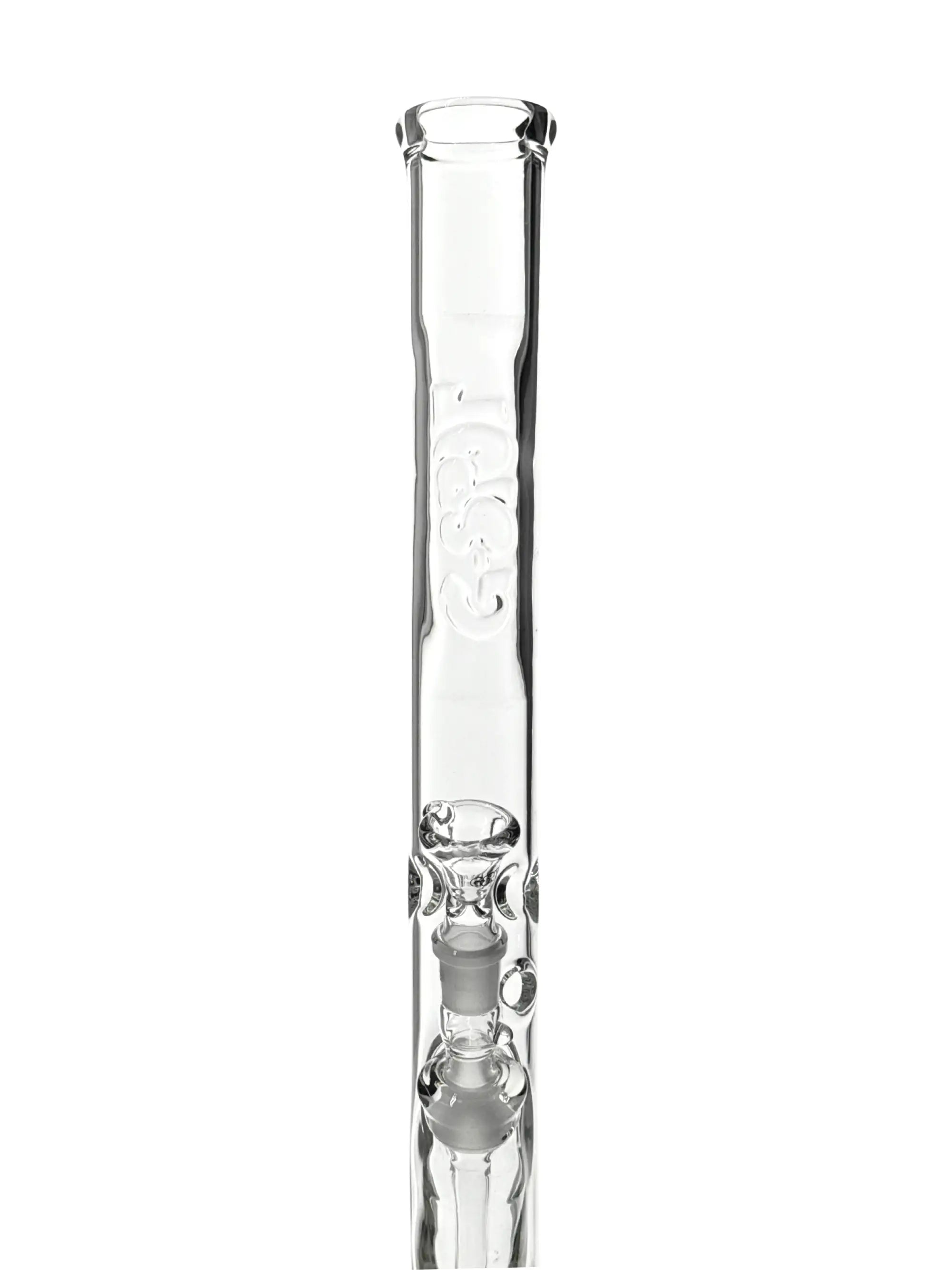 G-SPOT Zylinderbong Flame Polished NS18.8 mit Eiskerben