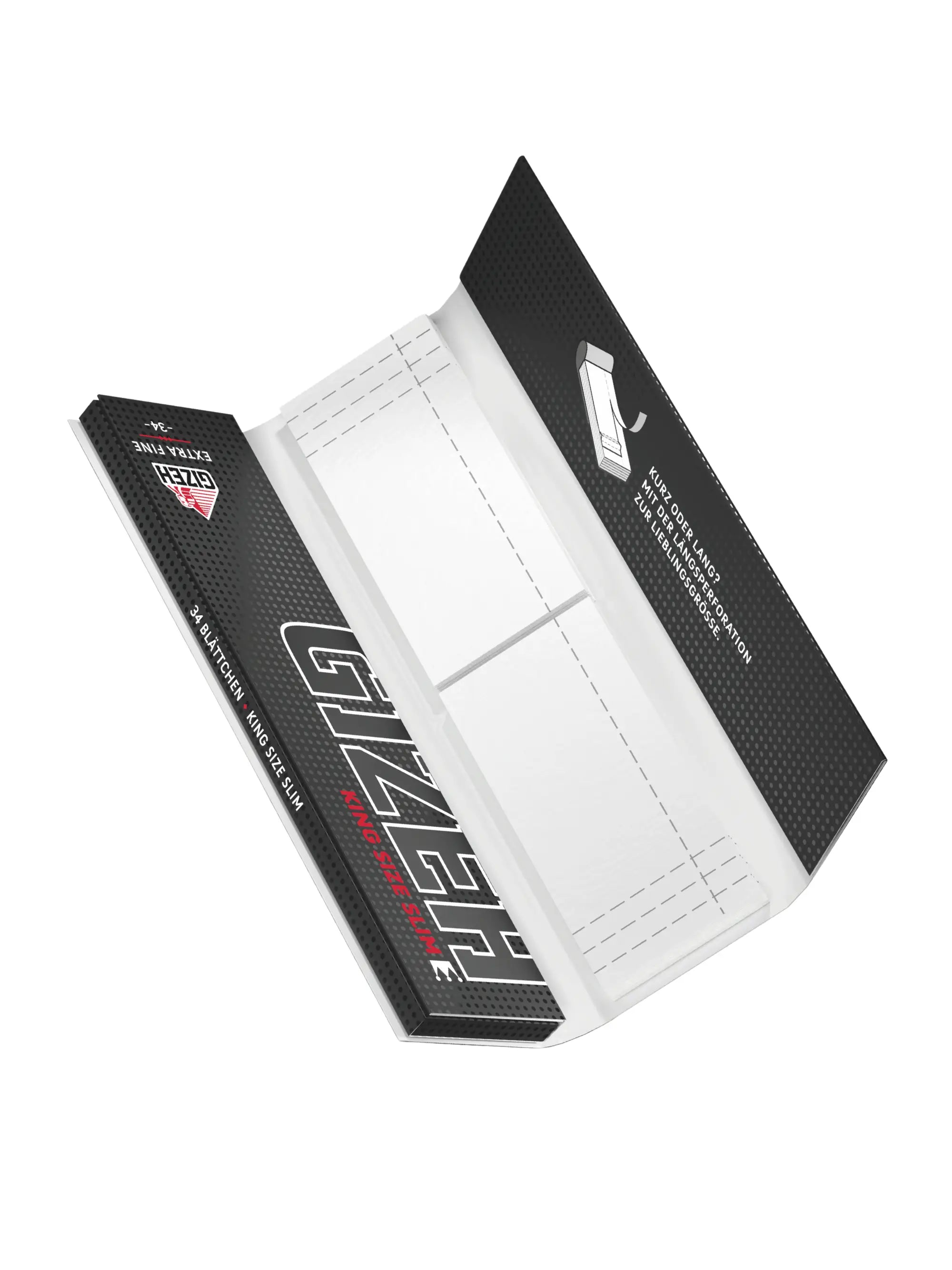 GIZEH Black King Size Slim 34 Blatt + 34 Tips