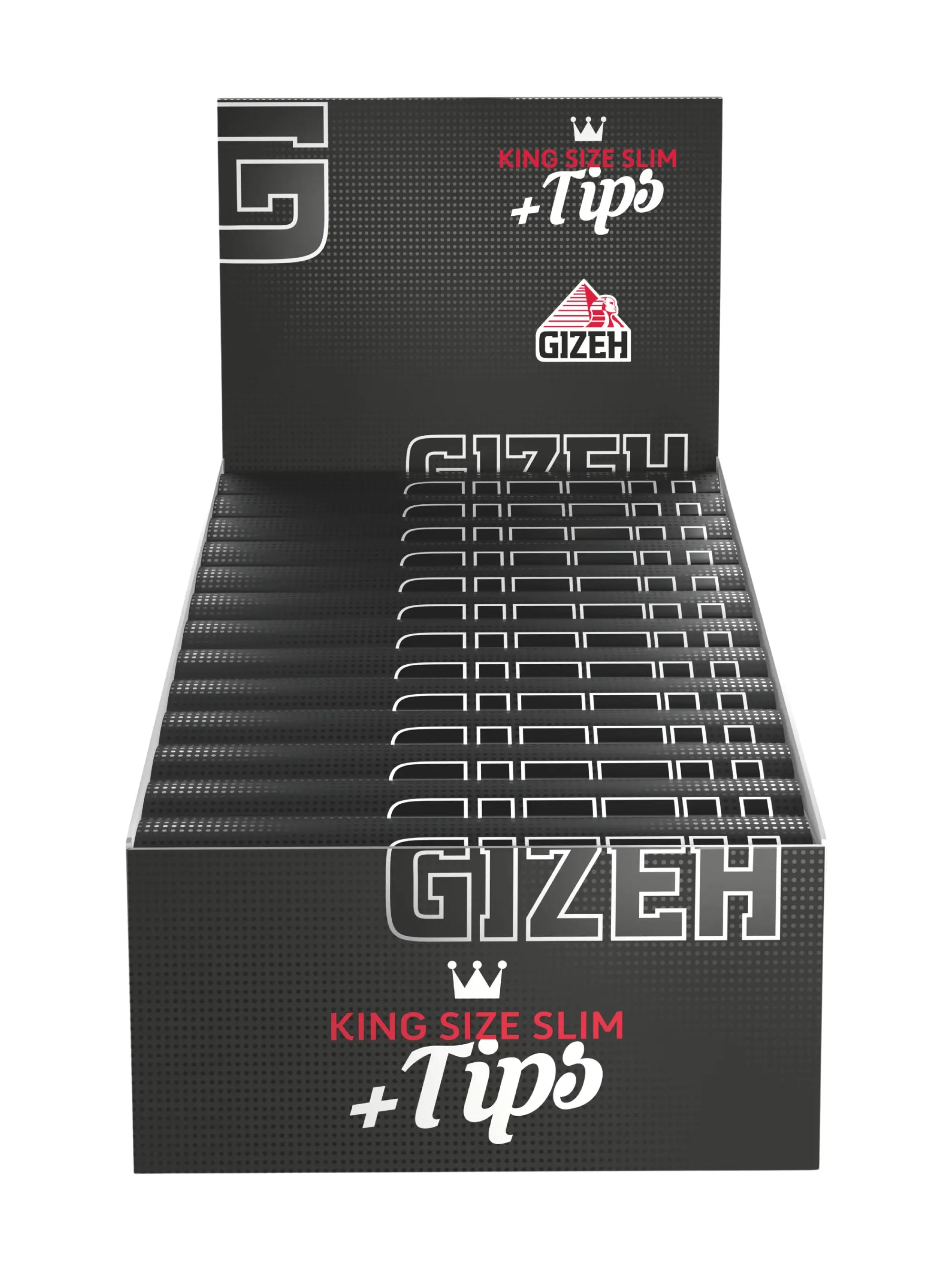 GIZEH Black King Size Slim 34 Blatt + 34 Tips