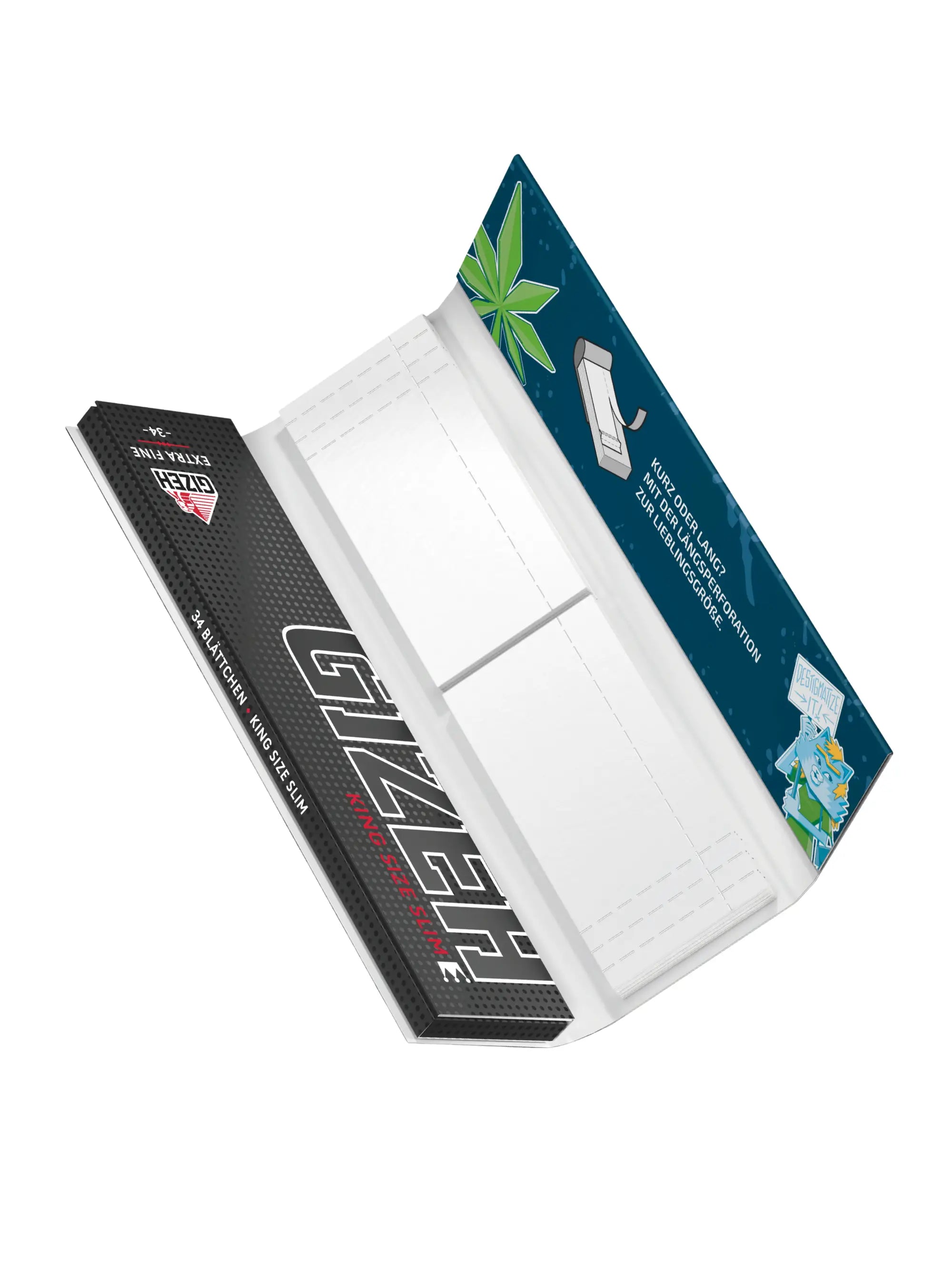 GIZEH Black King Size Slim Demecan Edition 26 Hefte je 34 Blatt + 34 Tips