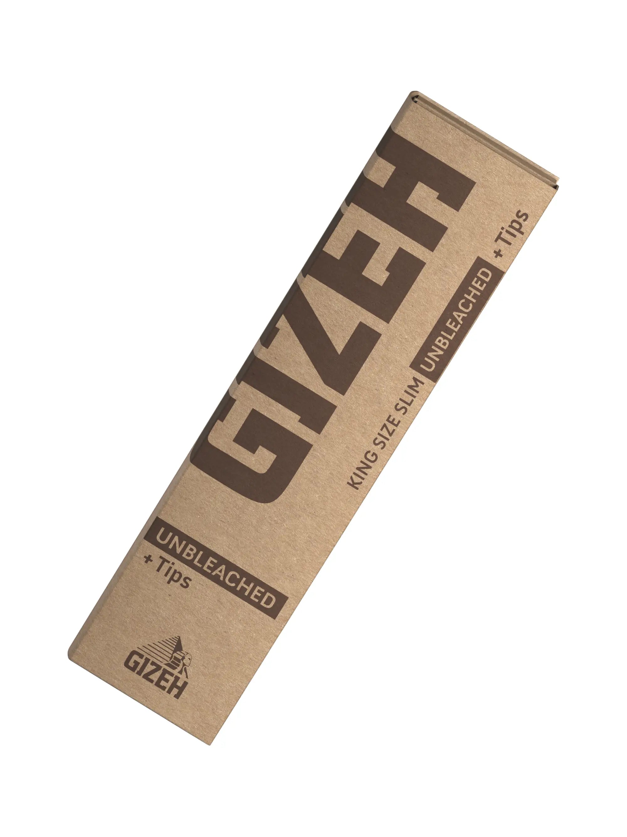 GIZEH Unbleached King Size Slim Papers 34 Blatt + 34 Tips