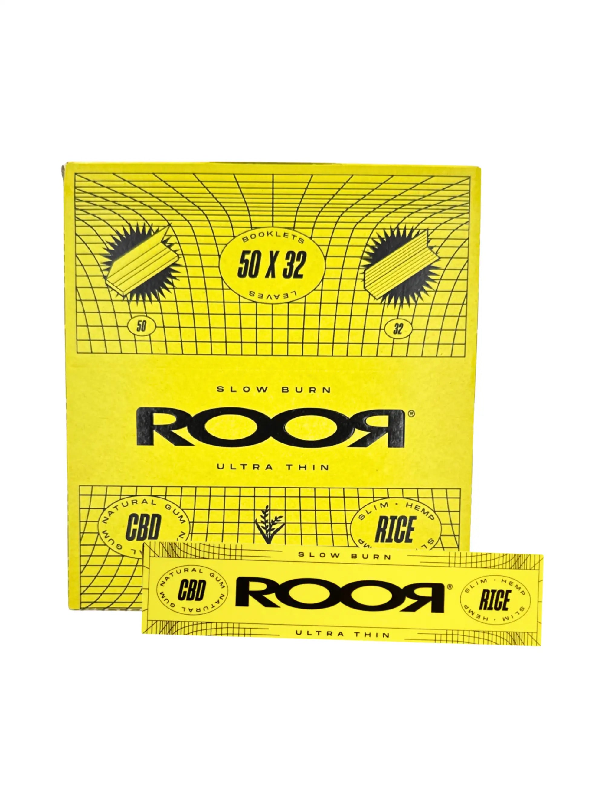 ROOR Rice Ultra Slim King Size Slim Papers Display 50 Hefte