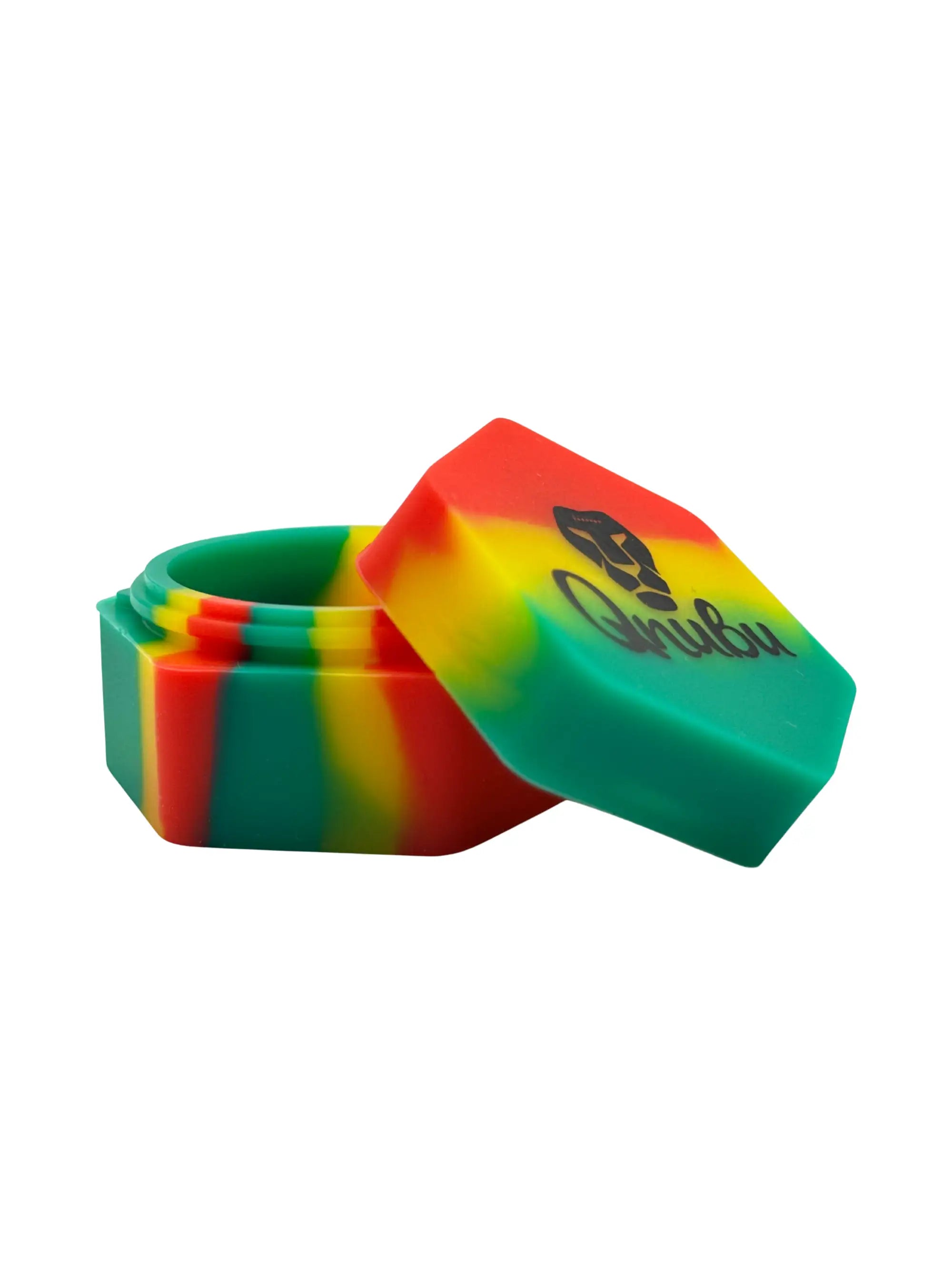 Qnubu Silikonbehälter Hexagon Rot-Gelb-Grün Ø 55 mm