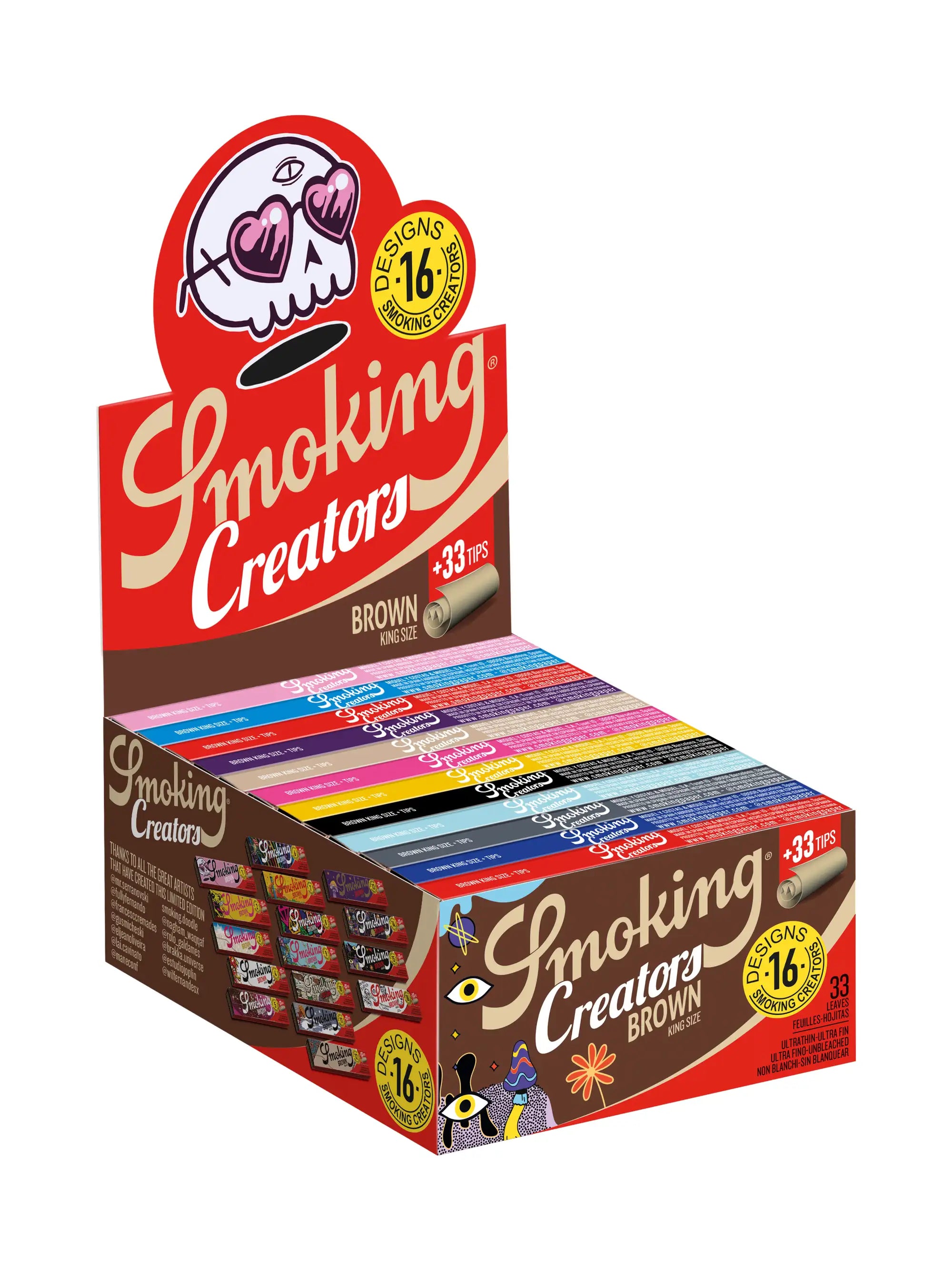 Smoking Brown "Creator" King Size Papers + Tips Display 24 Hefte
