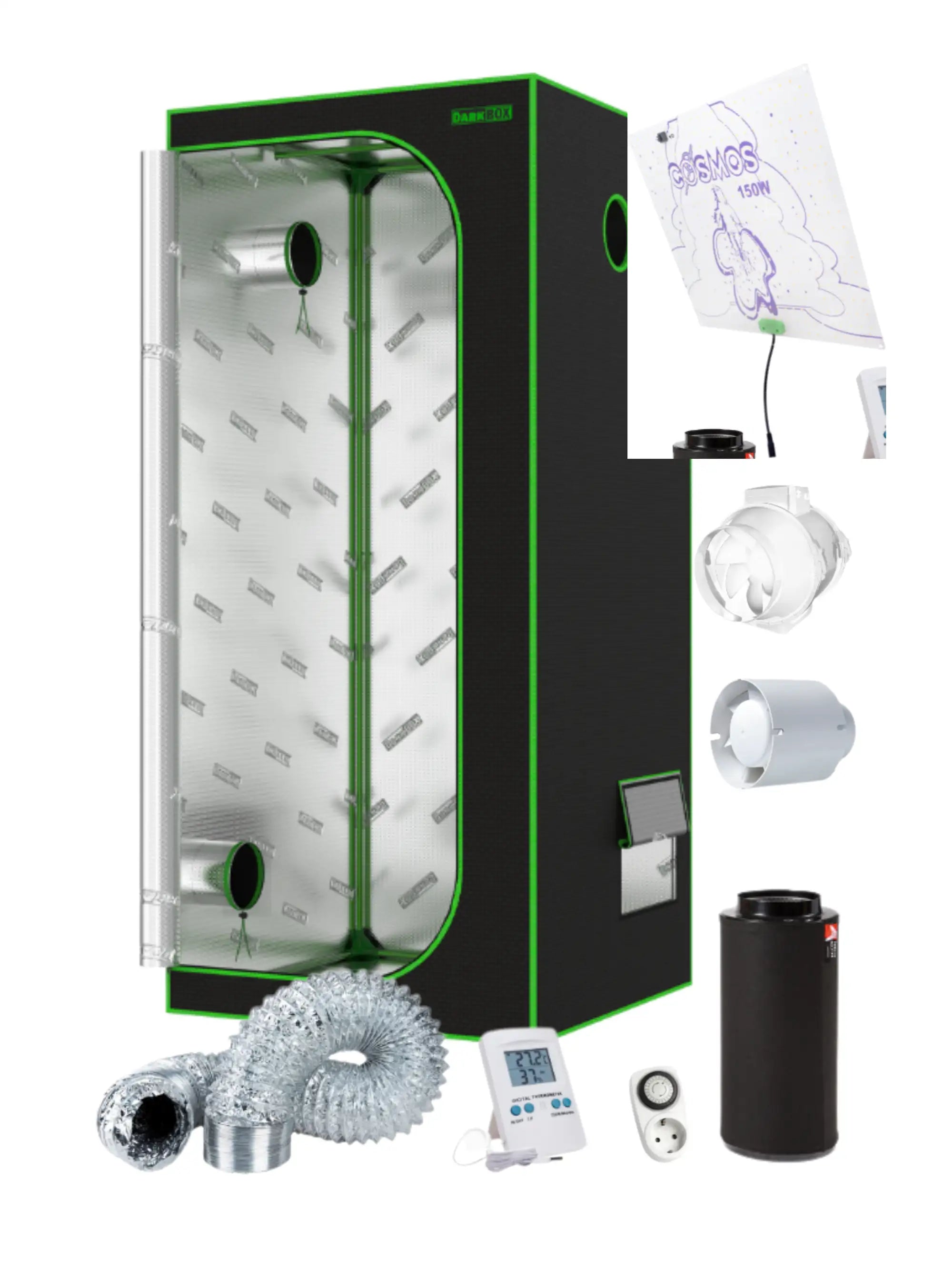 DARK BOX Grow Kit LED 80 Cosmos Komplettset