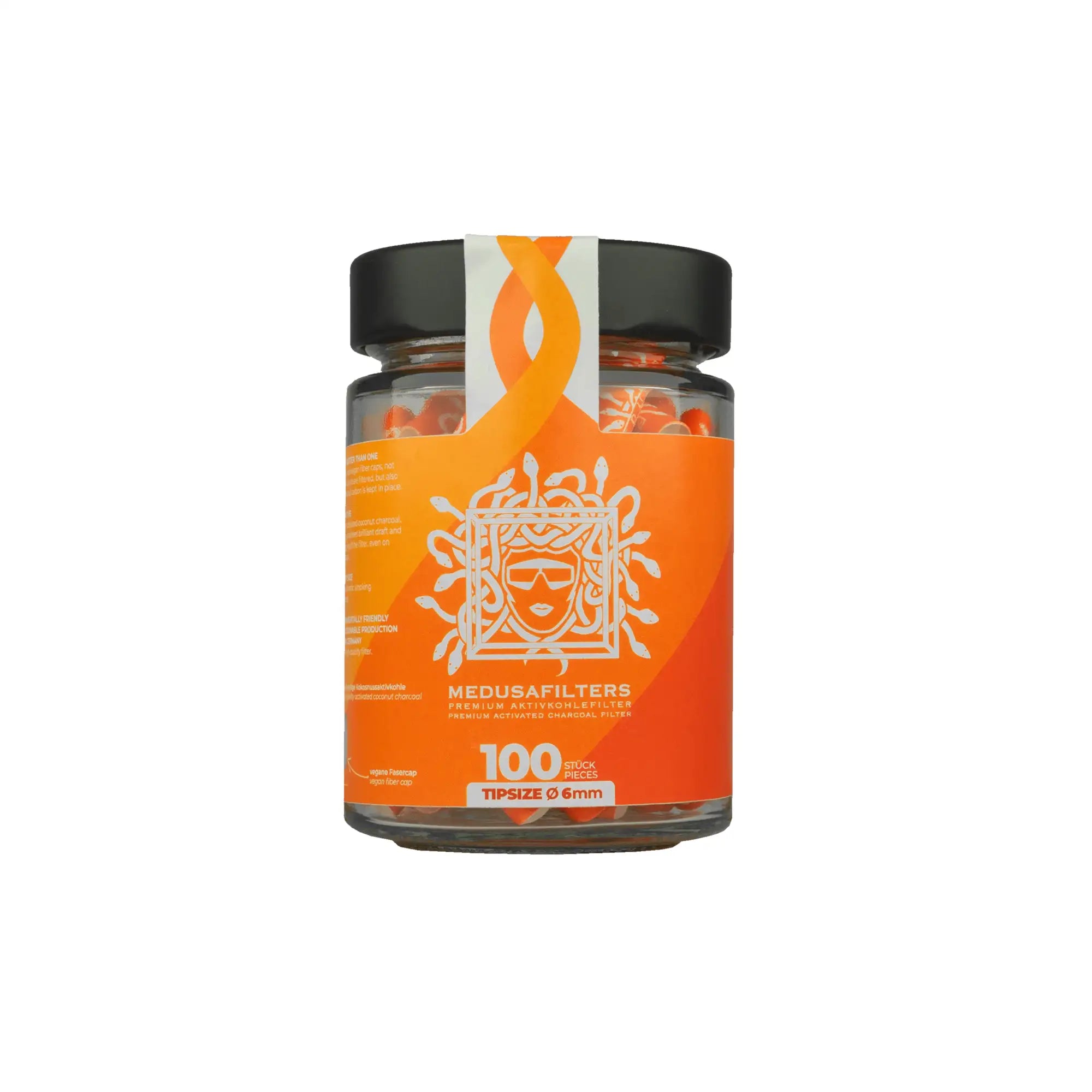 Medusafilters Aktivkohlefilter ø 6mm Sunset Edition 50 Stück im Glas