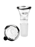 G-Spot Konischer Flutschkopf Farbglas Schwarz/Weiß NS 18.8