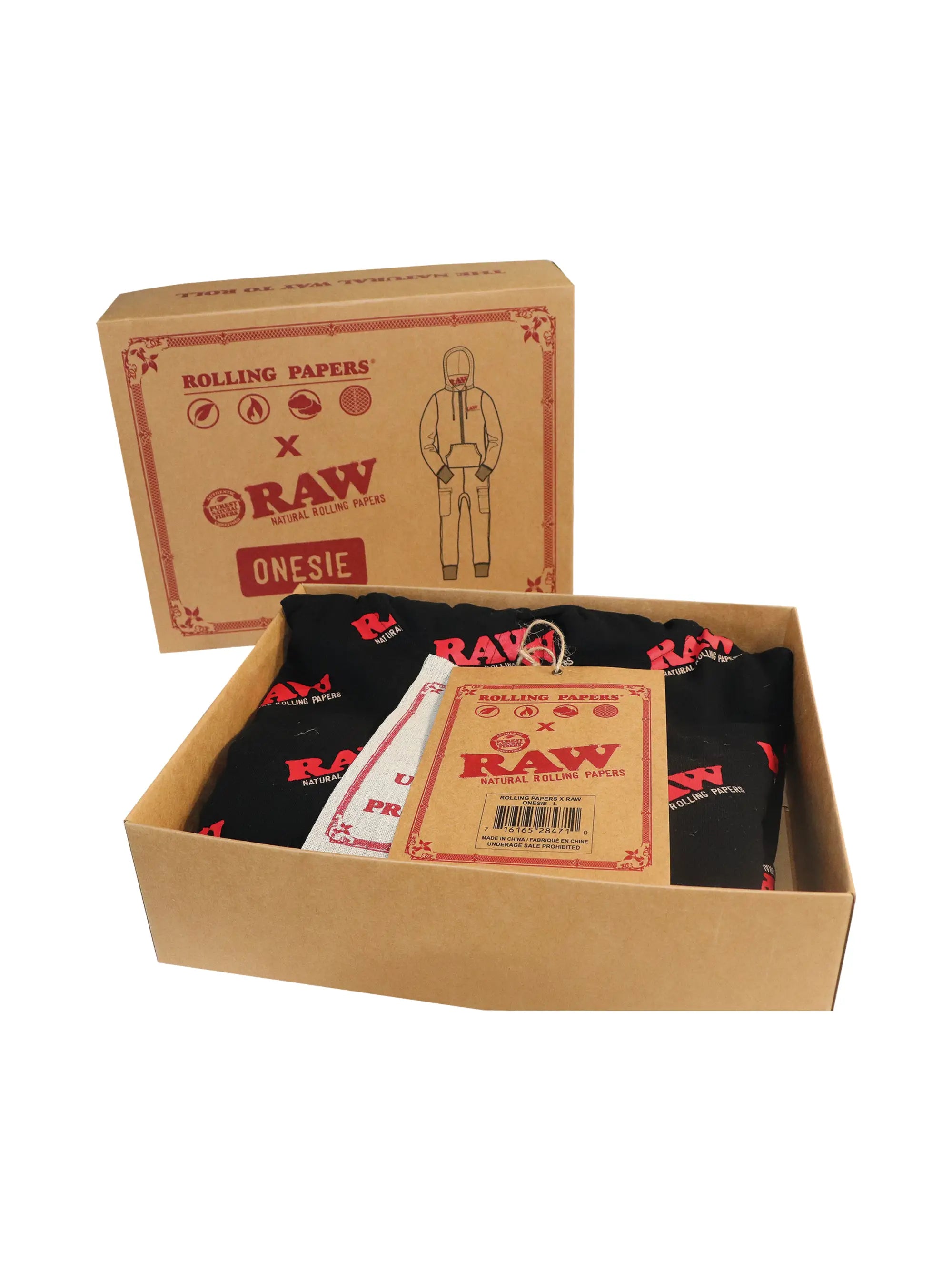 RAW Black Onesie – Schwarz/Rot