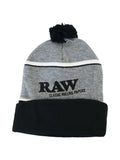 Rolling Papers × RAW Winter Mütze Schwarz & Grau