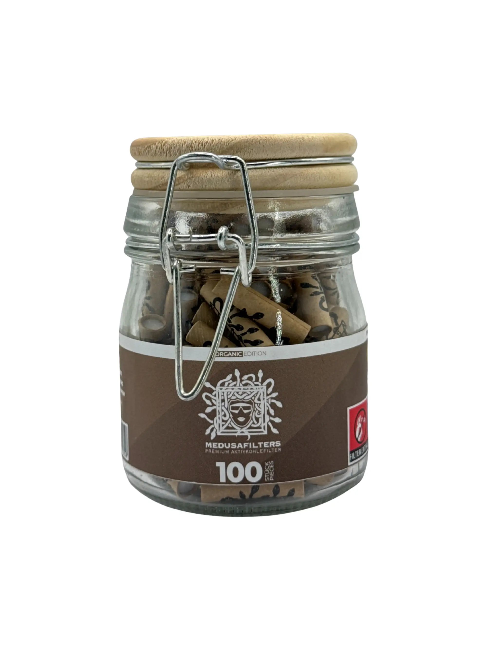 Medusafilters Aktivkohlefilter ø 6mm Organic Edition 100 Stück im Glas