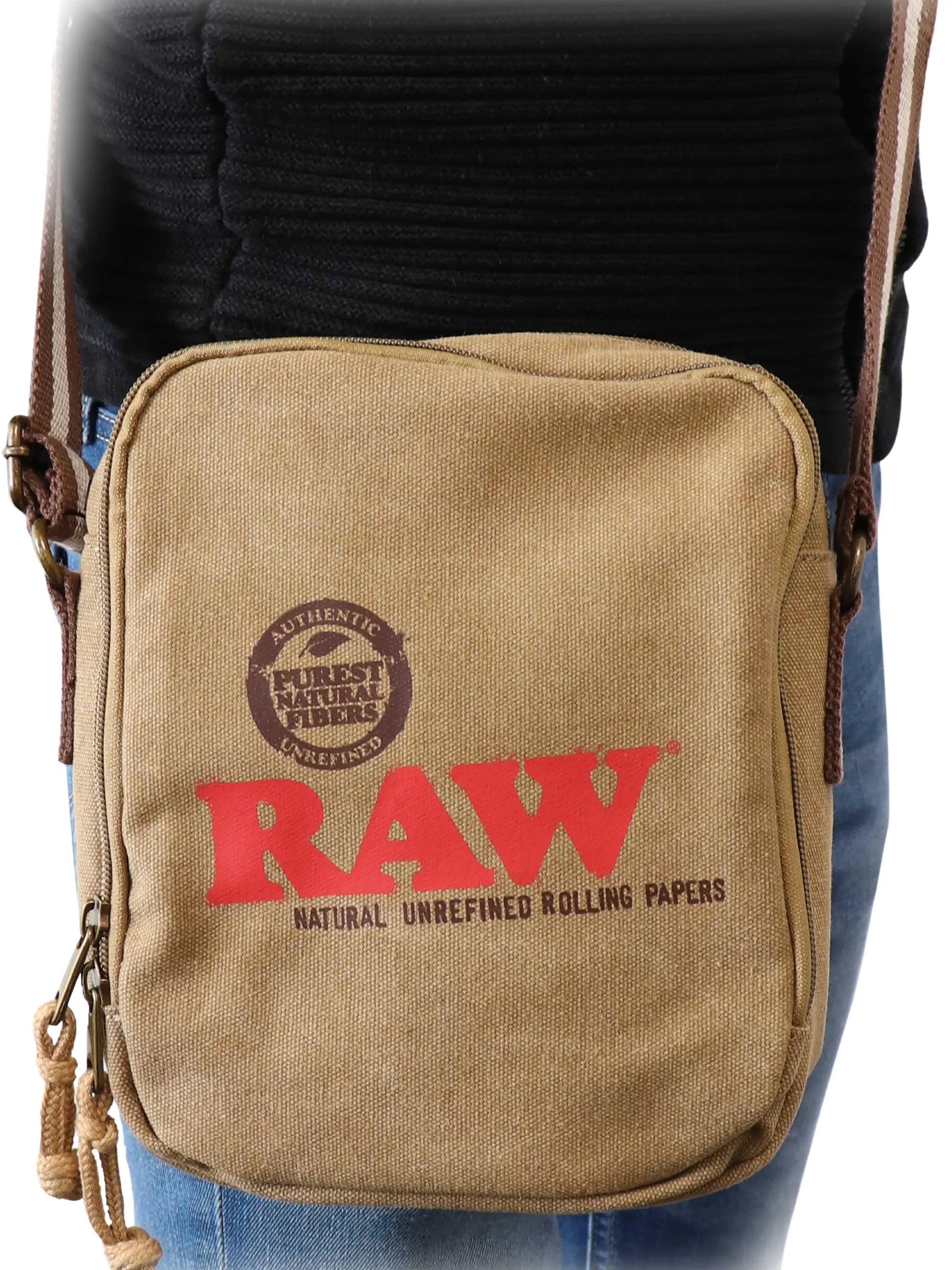 Rolling Papers x RAW Schultertasche Braun