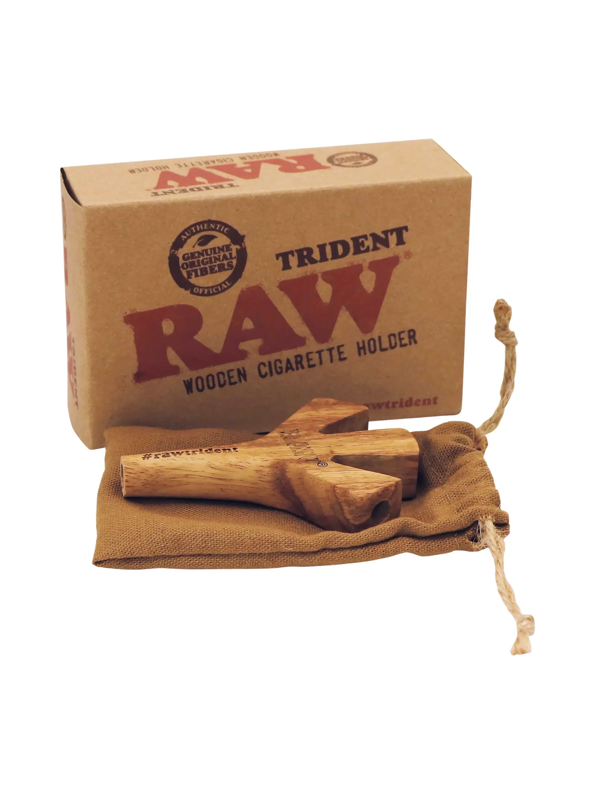 RAW Trident Wooden Cigarette Holder