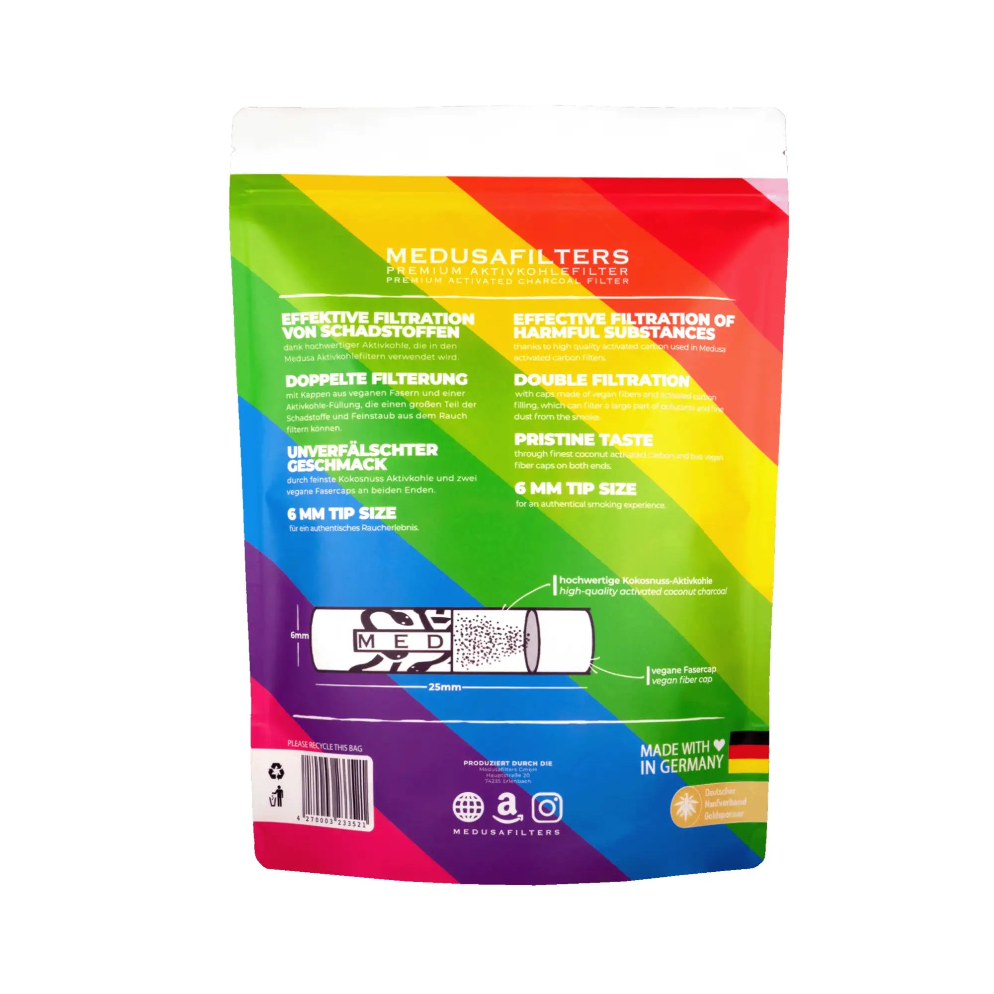 Medusafilters Aktivkohlefilter ø 6mm Mixed Edition 1000 Stück