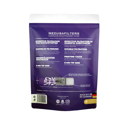 Medusafilters Aktivkohlefilter Ø 6mm Violet Edition 1000 Stück