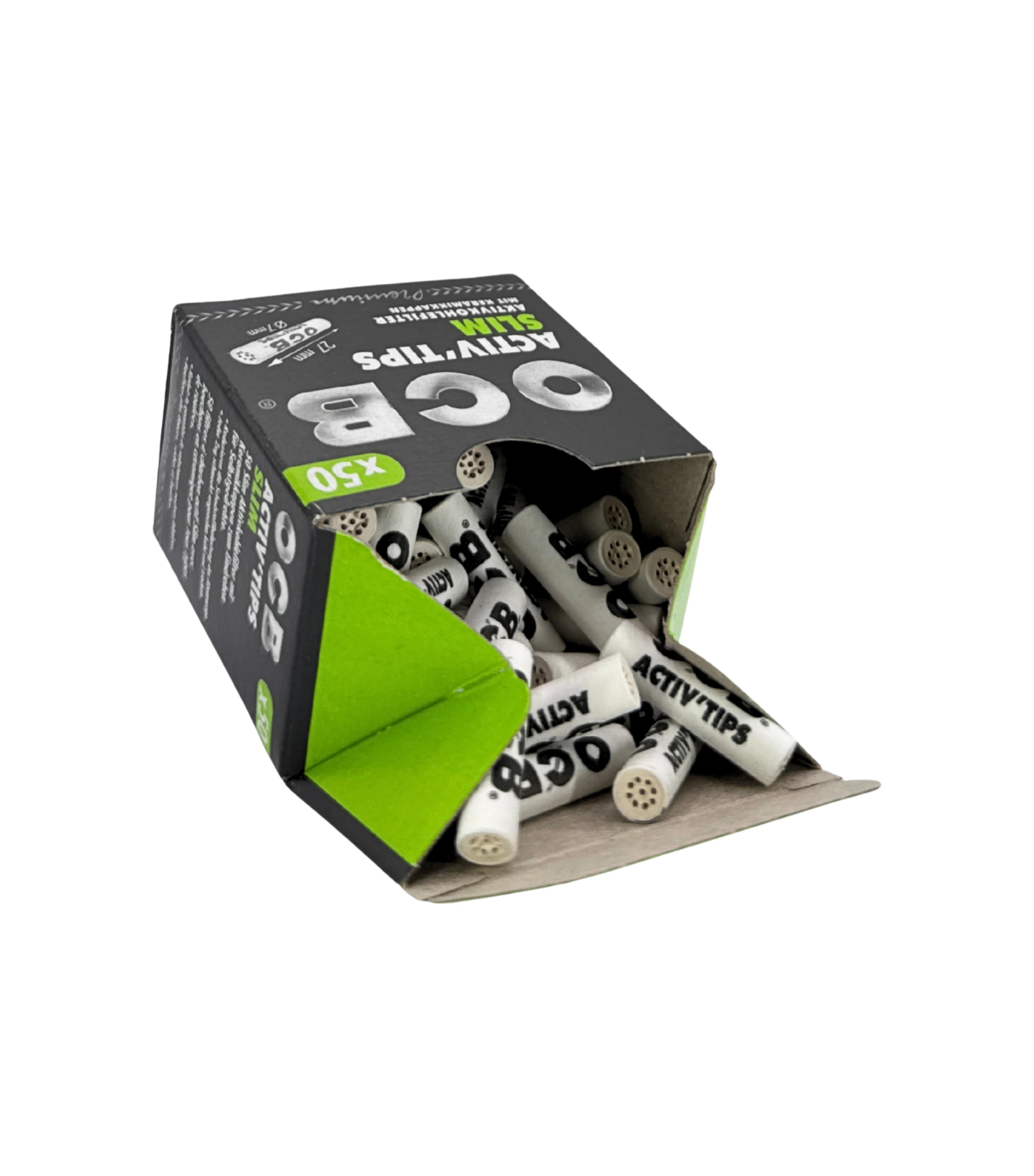 OCB Activ'Tips Slim Aktivkohlefilter ø 7 mm 50 Stück