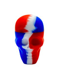 Qnubu Silikonbehälter Lion Skull Blau Weiß Rot Ø 40 mm