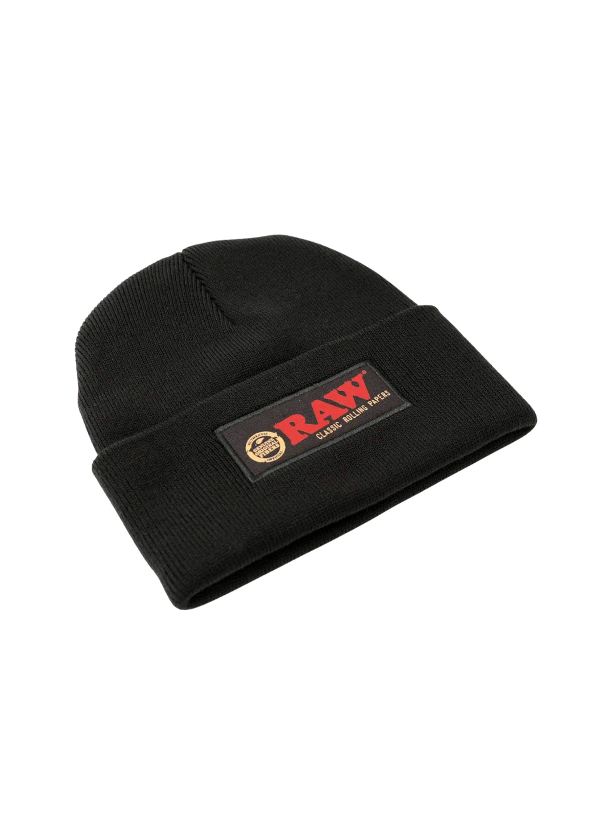 RAW Stash Wintermütze mit RAW-Logo – Schwarz