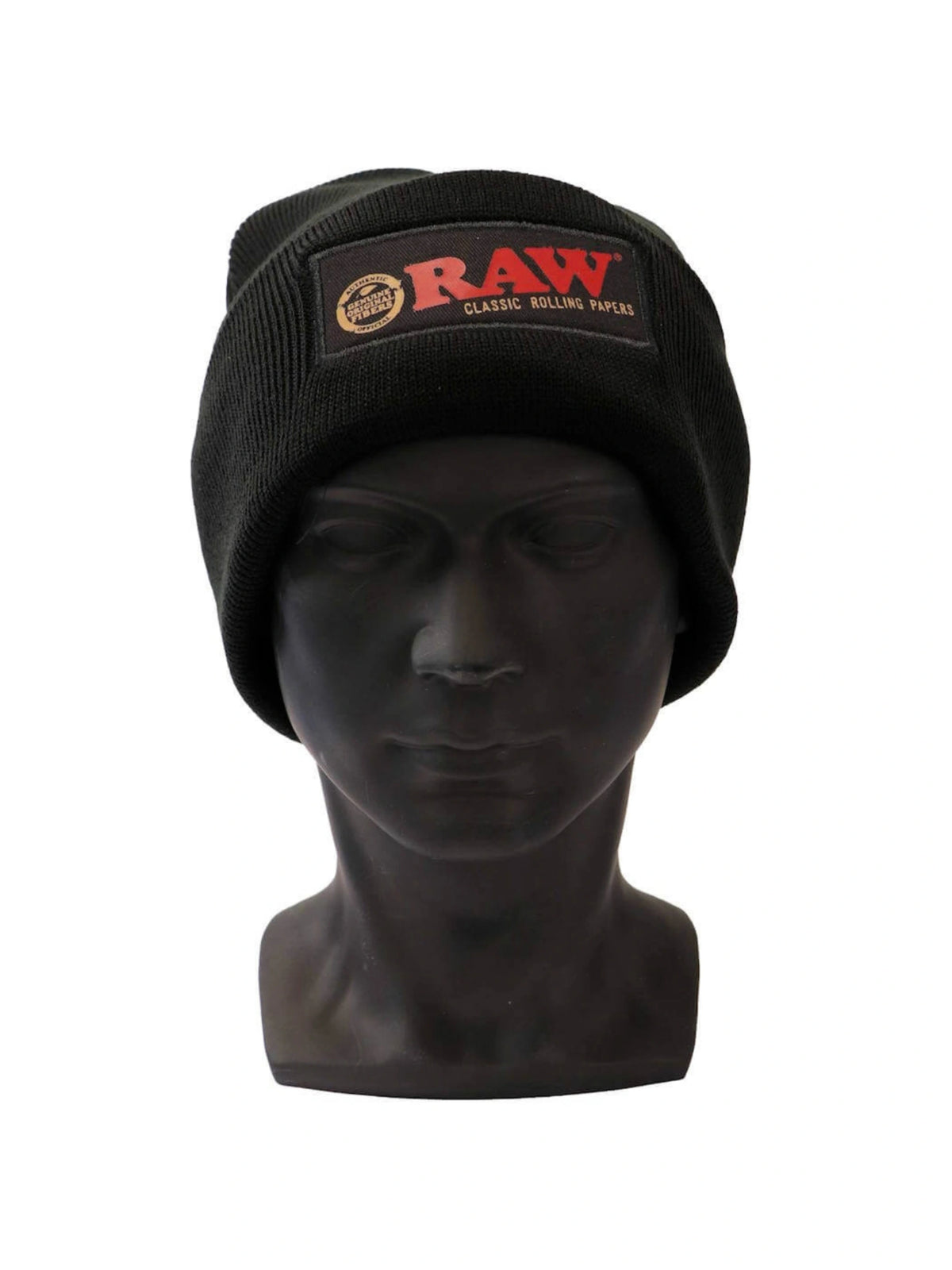 RAW Stash Wintermütze mit RAW-Logo – Schwarz
