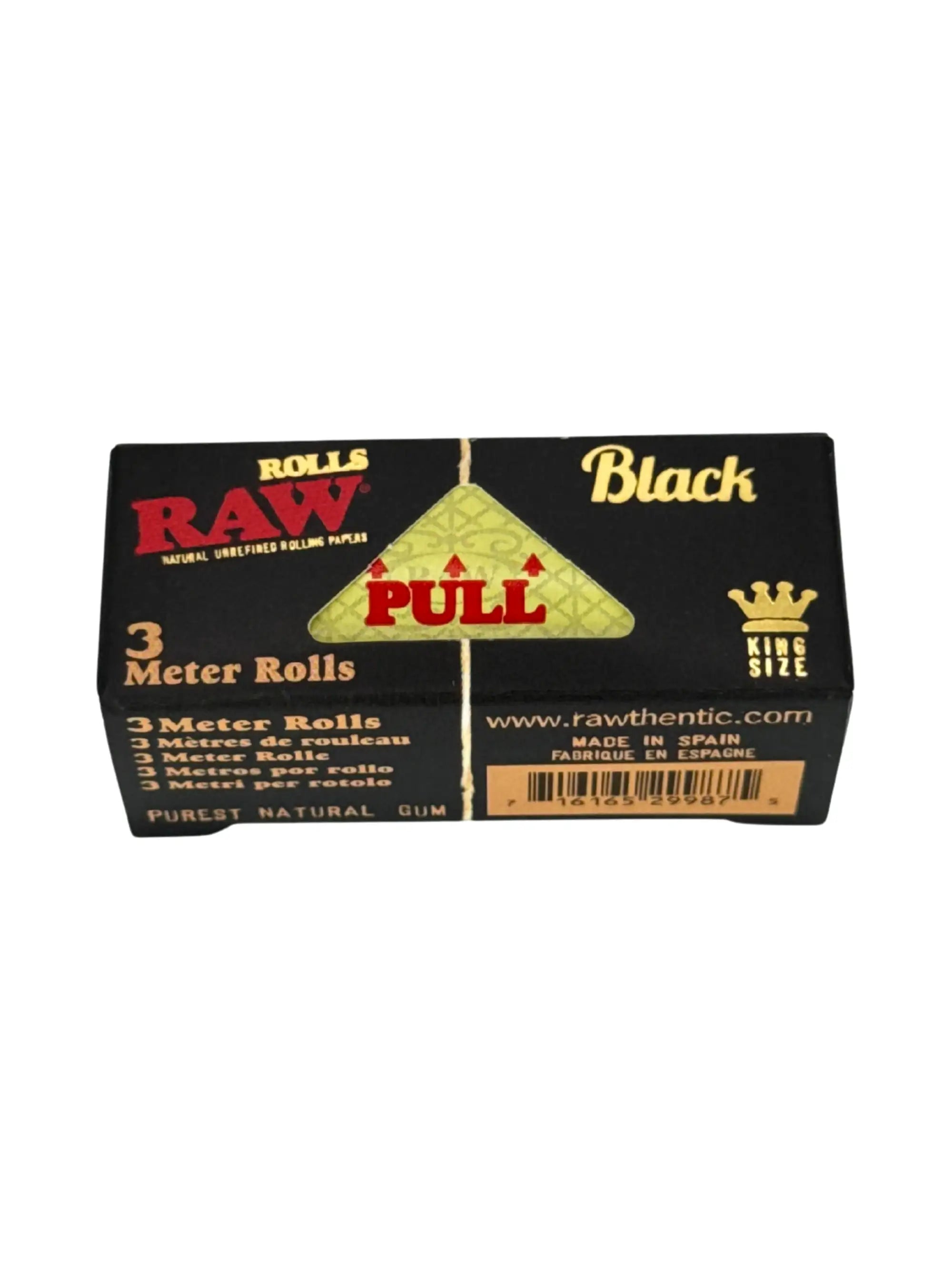 RAW Black Rolls Box mit 12 à 3m Rollen Paper