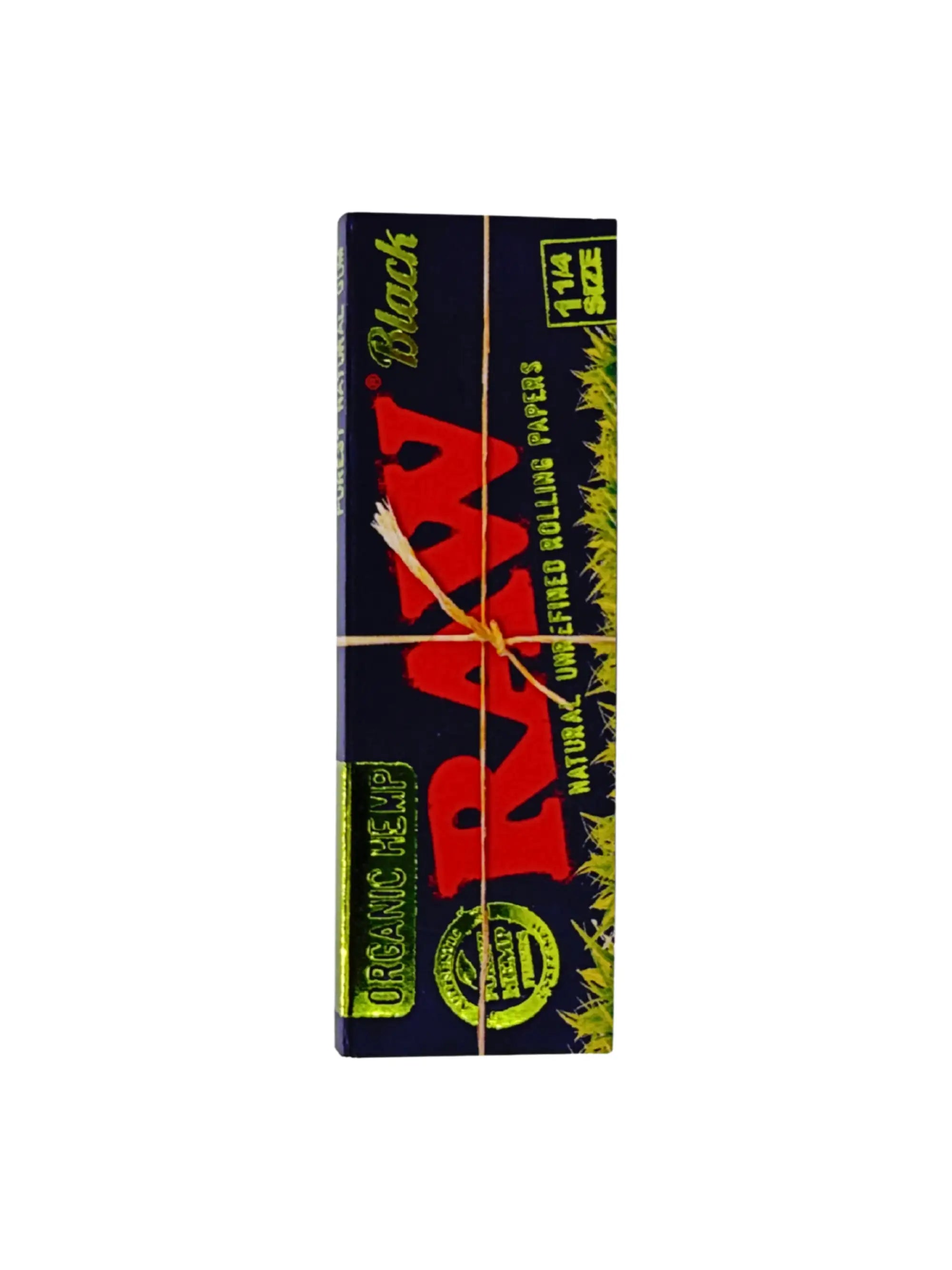 RAW Black Organic Hemp Papers 1 1/4 Size Box 24 Hefte à 50 Blatt