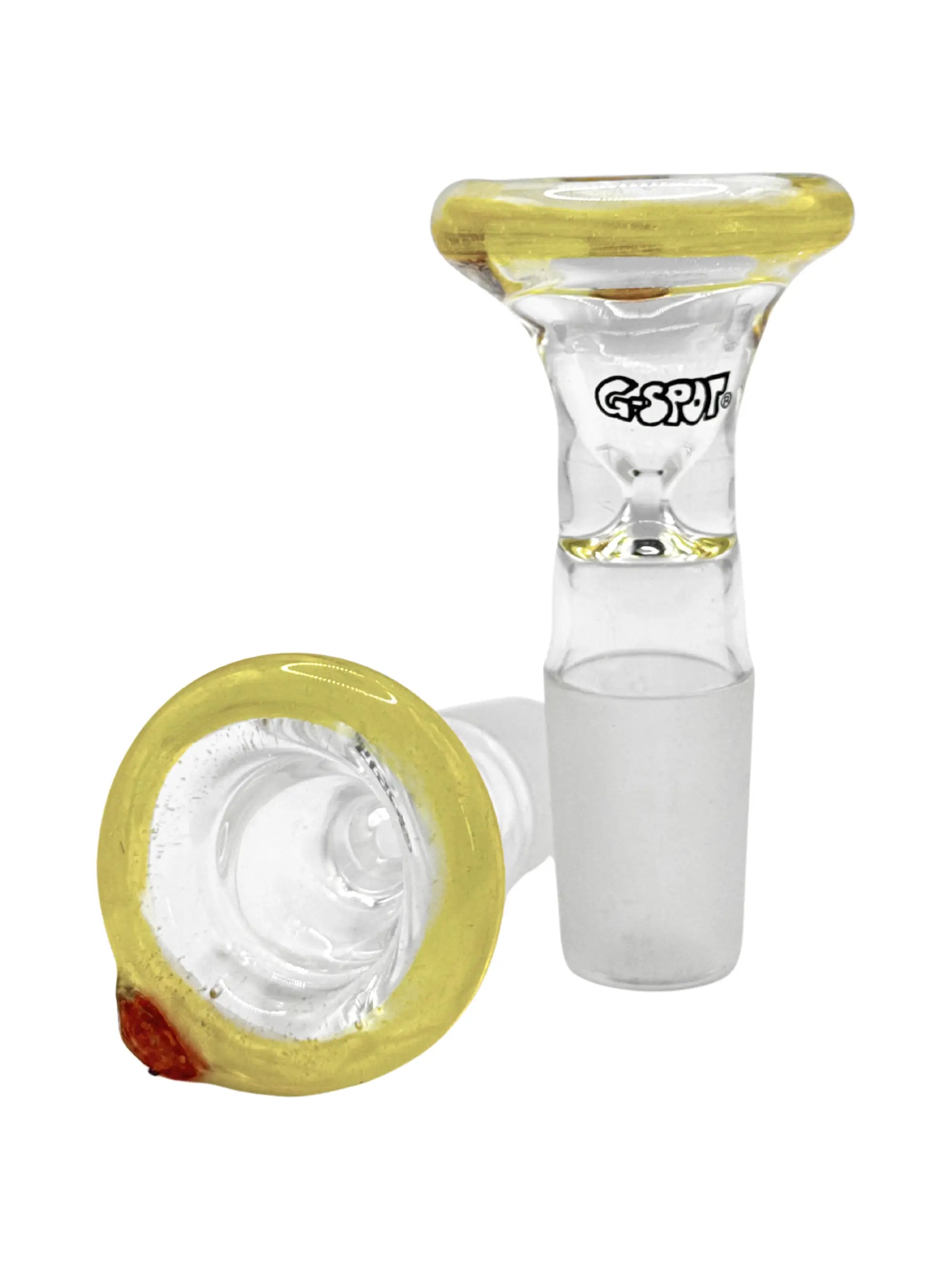 G-Spot Konischer Flutschkopf Farbglas Gelb/Rot NS 18.8