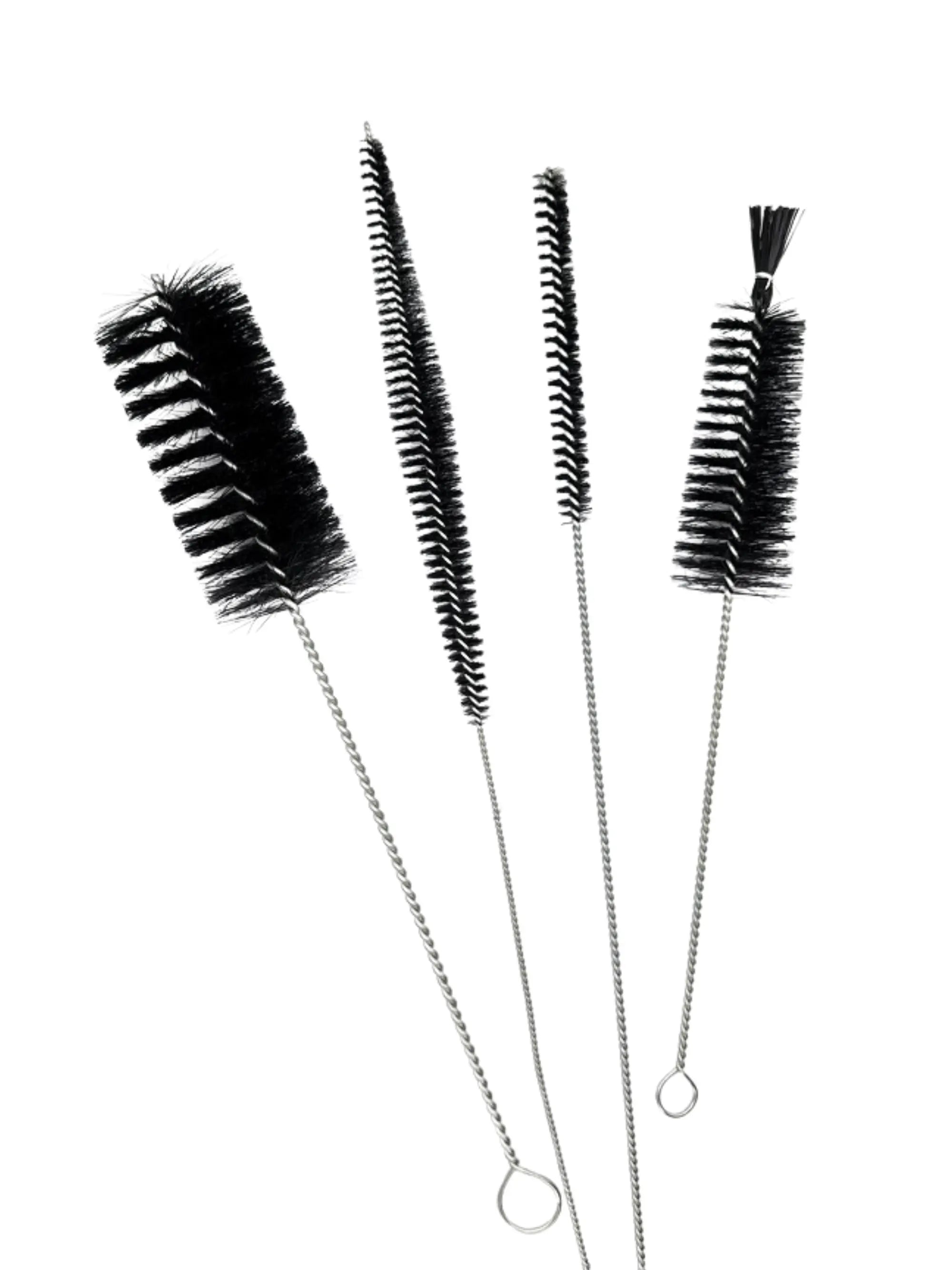 Bürsten-Set aus Naturhaar mit Metallgriffen – ideal zur gründlichen Reinigung von Chillums, Köpfen und Zubehör