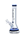 BLAZE Beakerbong mit 9 mm Glasstärke und blauen Akzenten