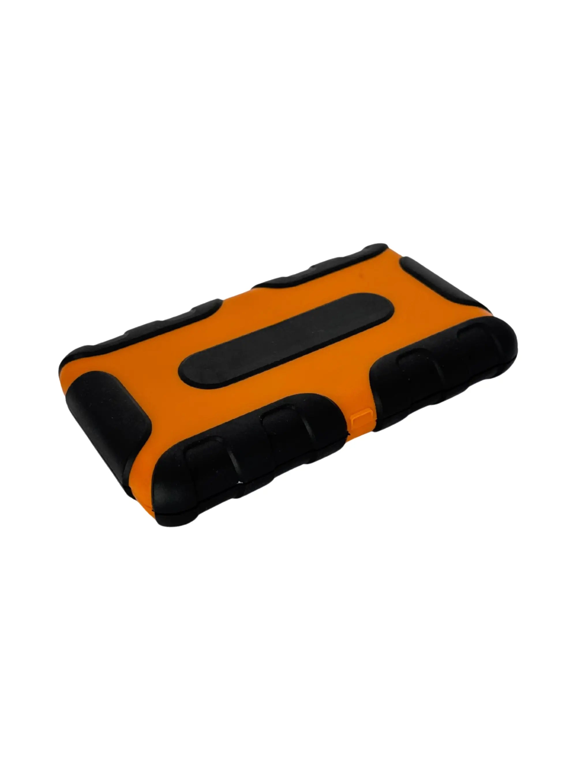 Robuste BLscale Digitalwaage in Orange-Schwarz mit stoßfestem Gehäuse und Gummibeschichtung