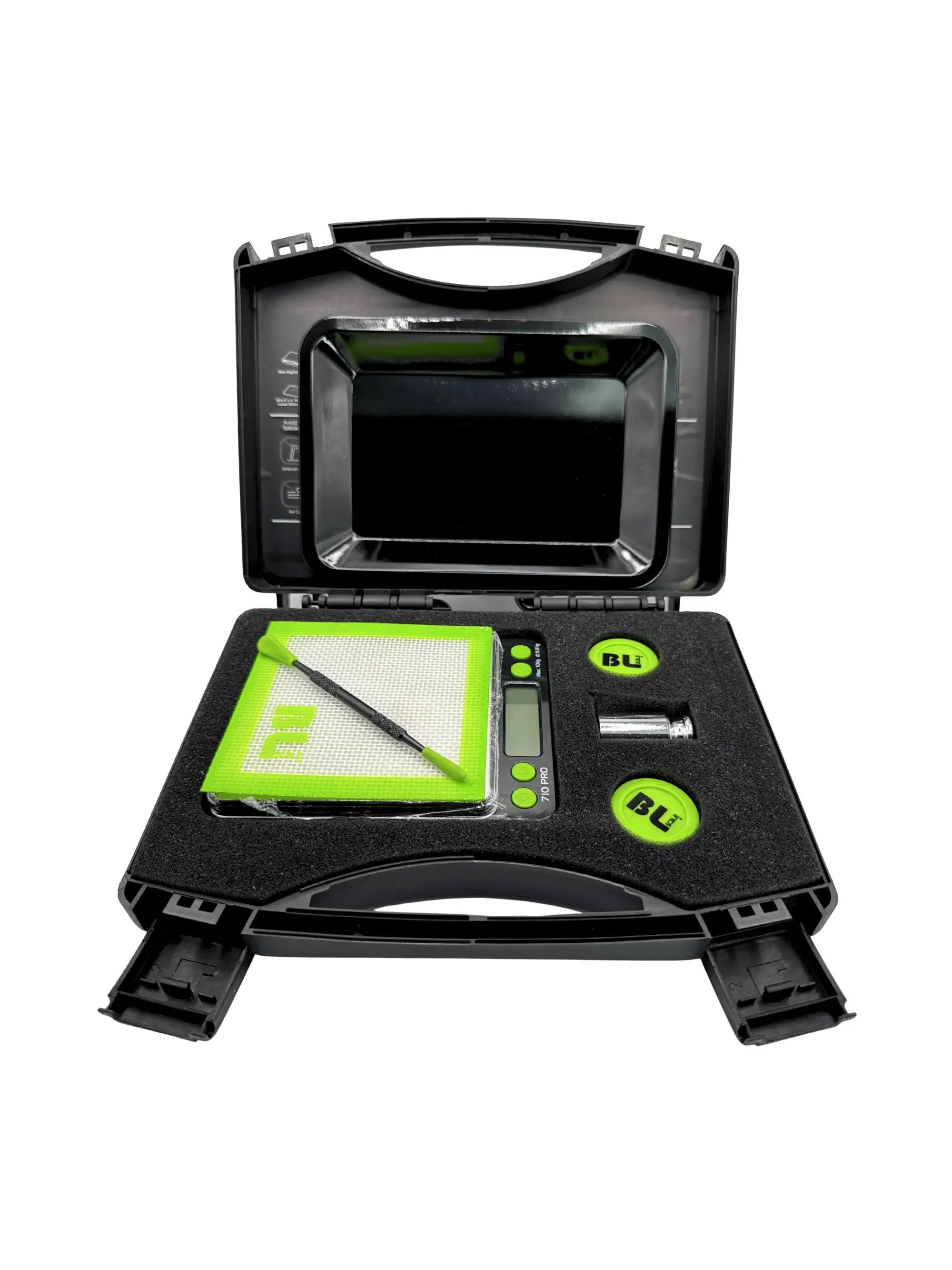 BLscale Präzisionswaage 710-Pro mit LCD-Display, Tara-Funktion und 0,01 g Genauigkeit. Ideal für Harze, Öle und Kräuter.