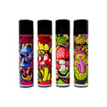 Clipper Feuerzeuge im 4er Set der Mushrooms Serie, nachfüllbar, mit austauschbaren Feuersteinen und urbanem Design.