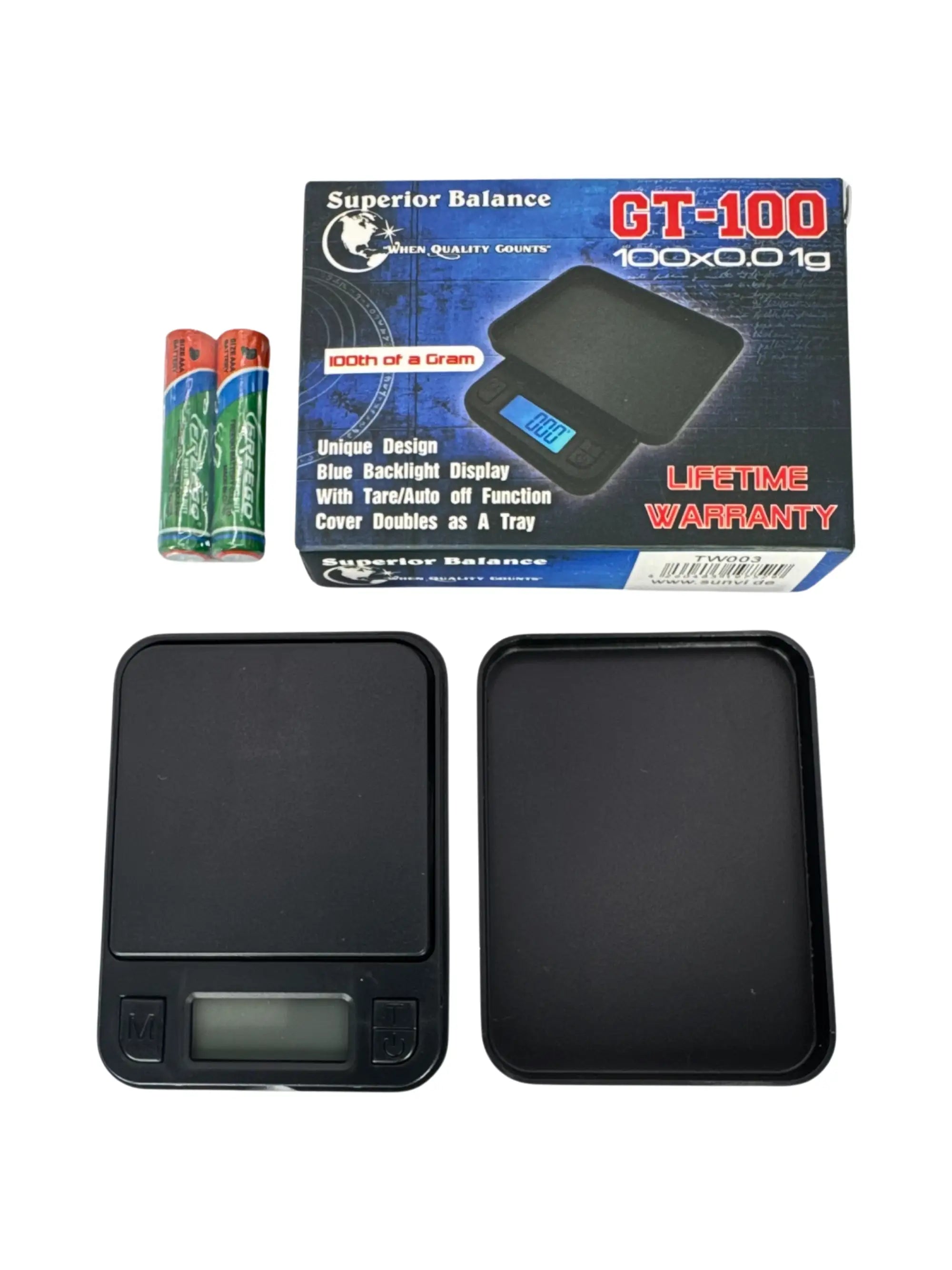 Kompakte 100 g Digitalwaagemit Batterien, perfekt für unterwegs und präzises Arbeiten