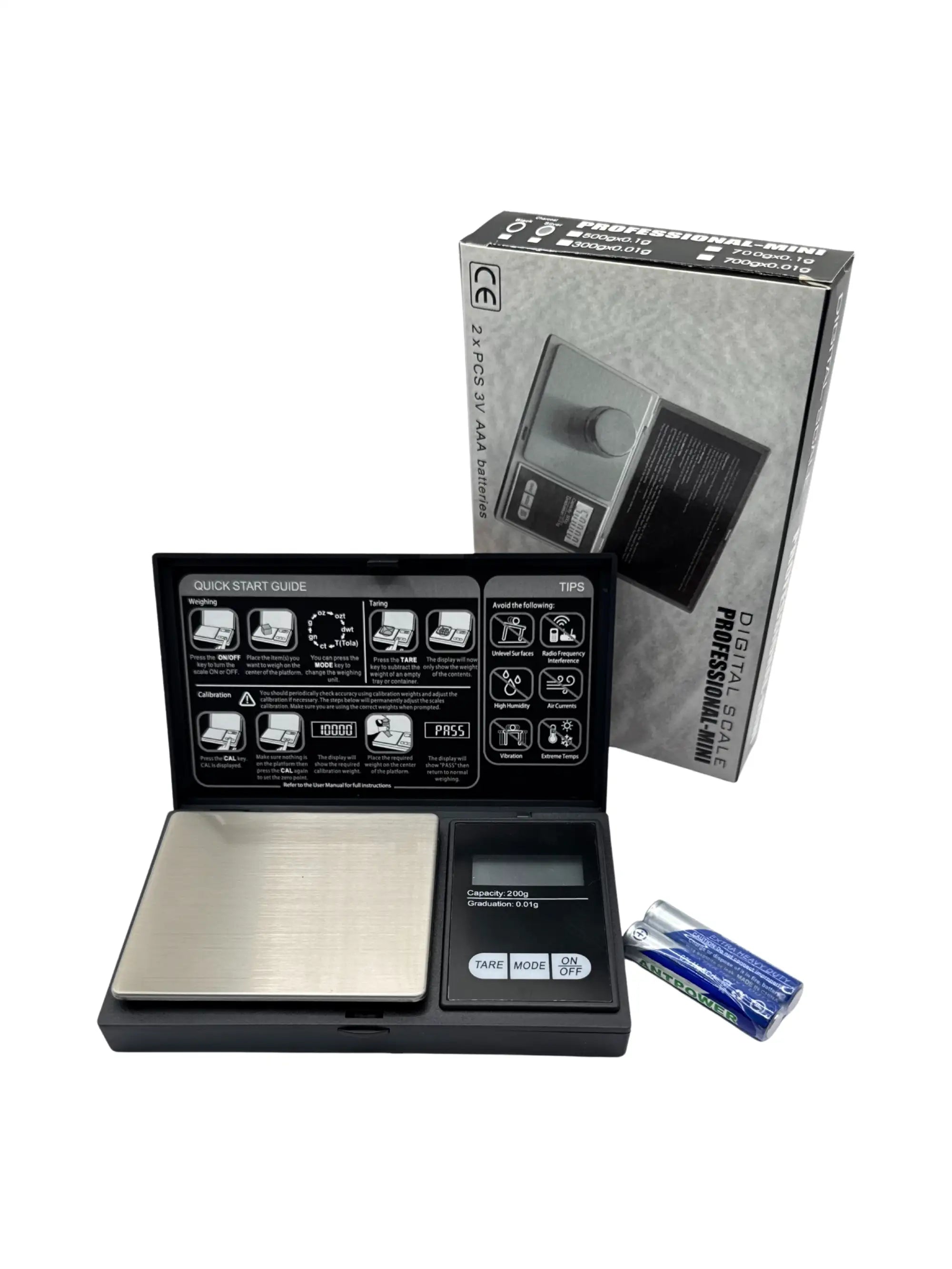 Mini-Digitalwaage mit Batterien für präzises Abwiegen