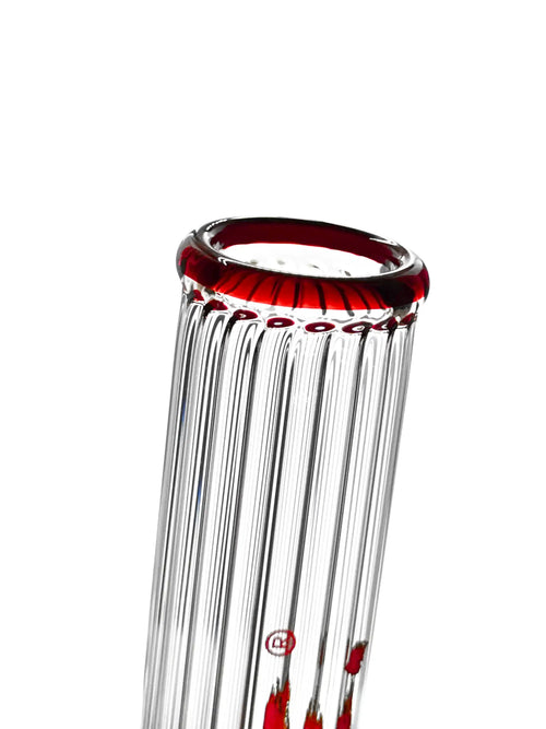 EHLE Red Series #6 Rippenrohr-Bong mit Diffusor-Chillum und Kickloch